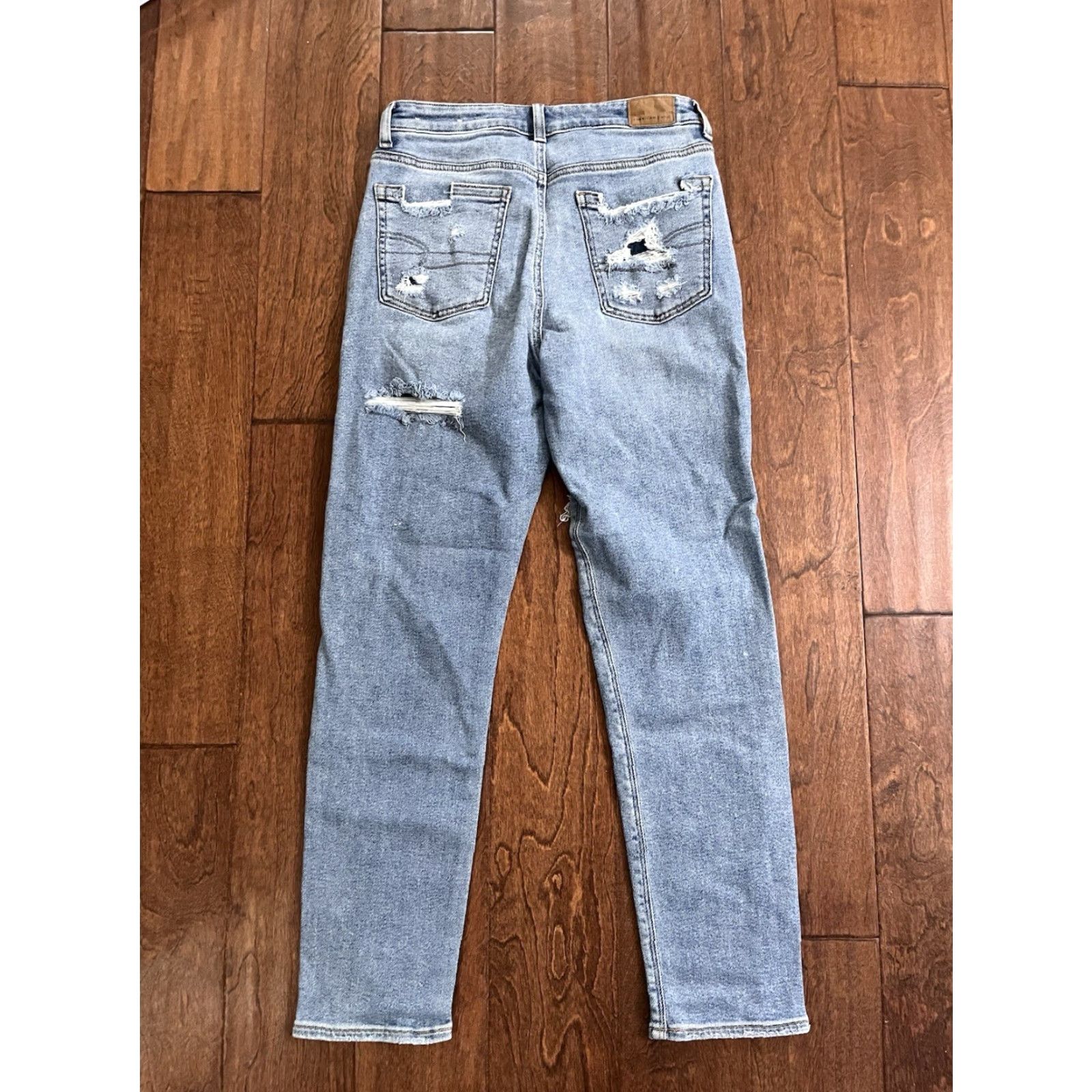 American Eagle Outfitters American Eagle Jeans Women Regular High Rise Distressed Jegging Blue 2 26in 25.5in Zip Pockets Stretch Size 26" / US 2 / IT 38 - 7 Thumbnail