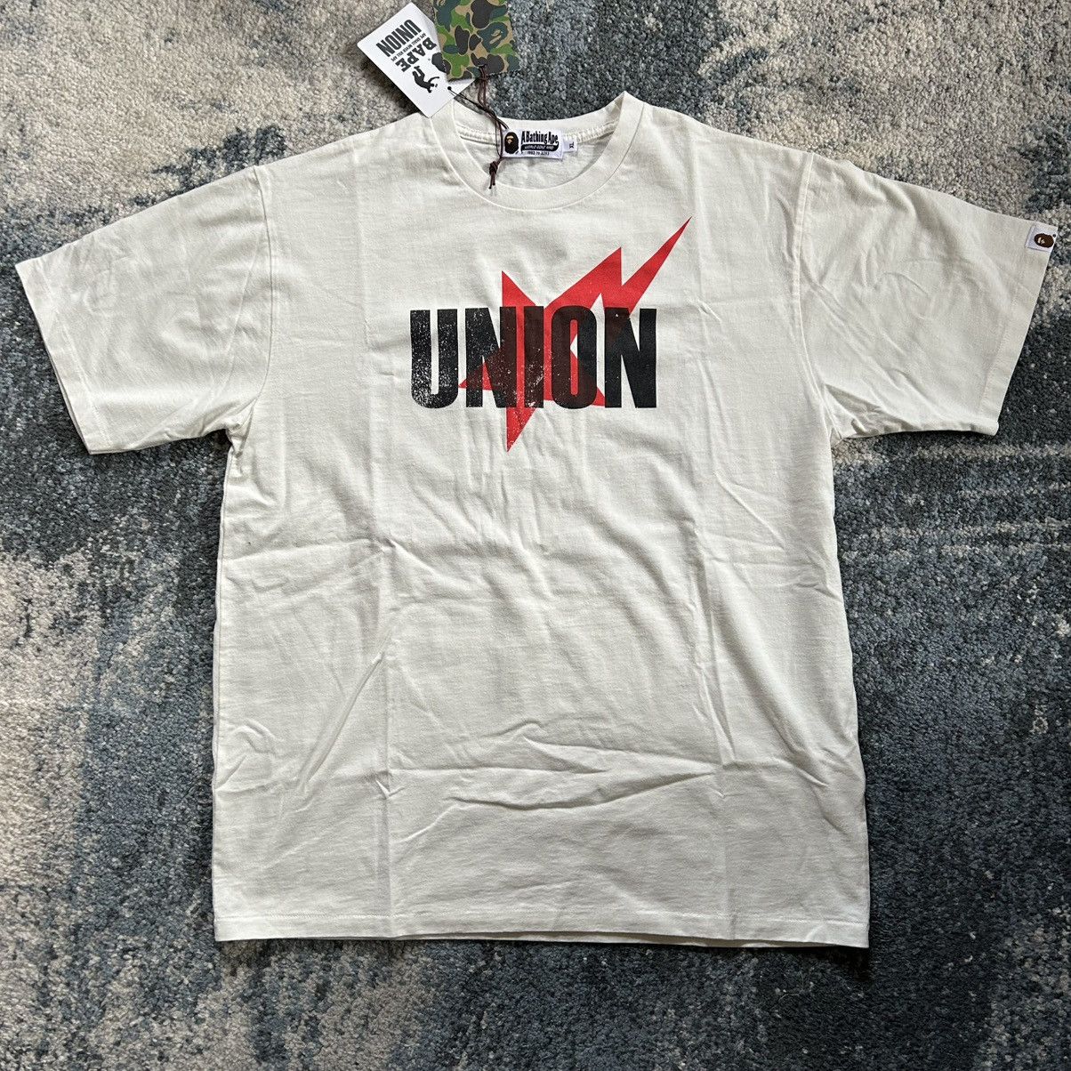 Bape × Union LA A BATHiNG APE x UNiON LOS ANGELES BAPESTA ASNKA TEE CREAM Size US XL / EU 56 / 4 - 12 Thumbnail
