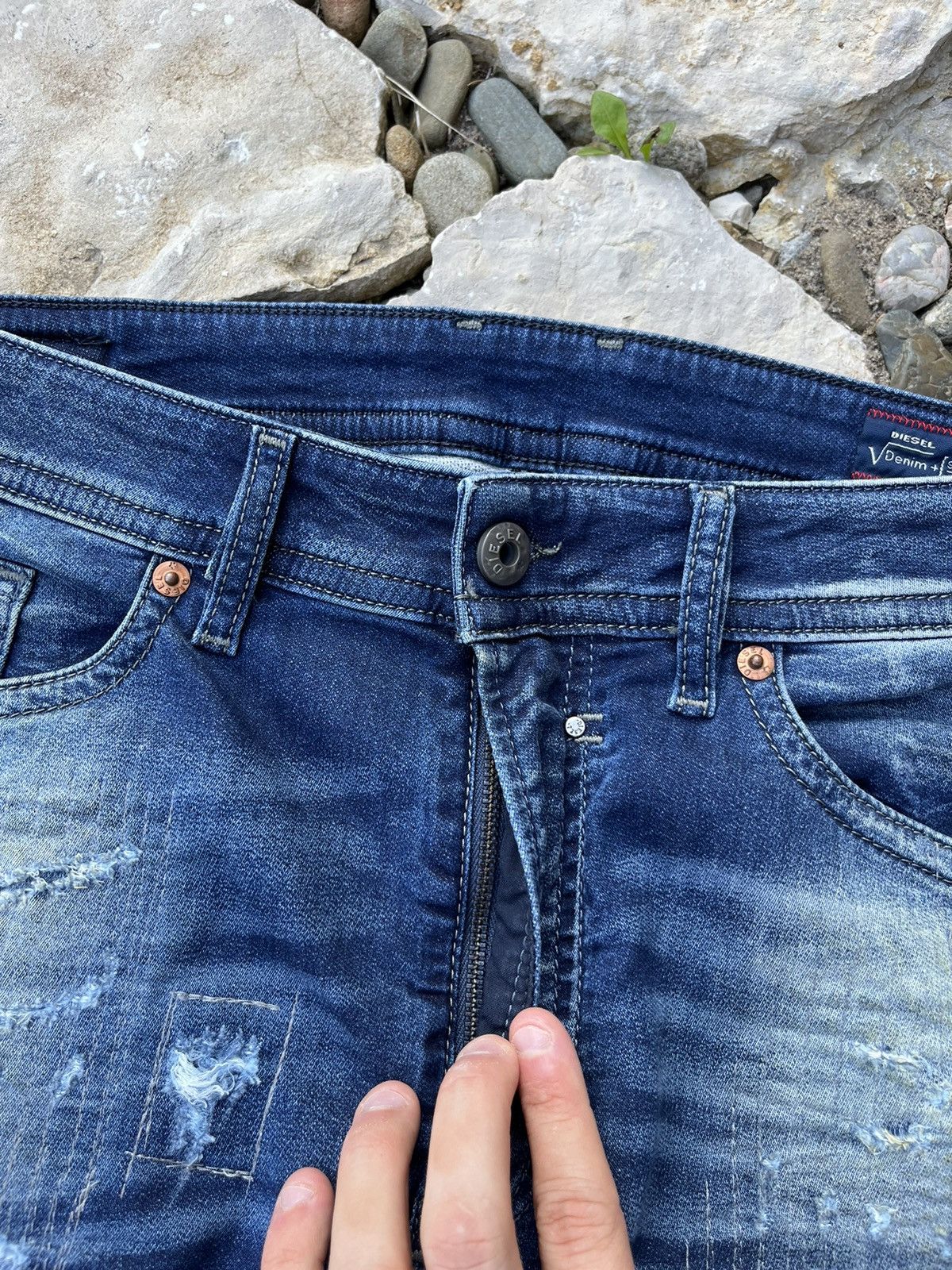 Diesel × Vintage Vintage Diesel 30 y2k spender jeans distressed sweatpants Size US 30 / EU 46 - 13 Thumbnail