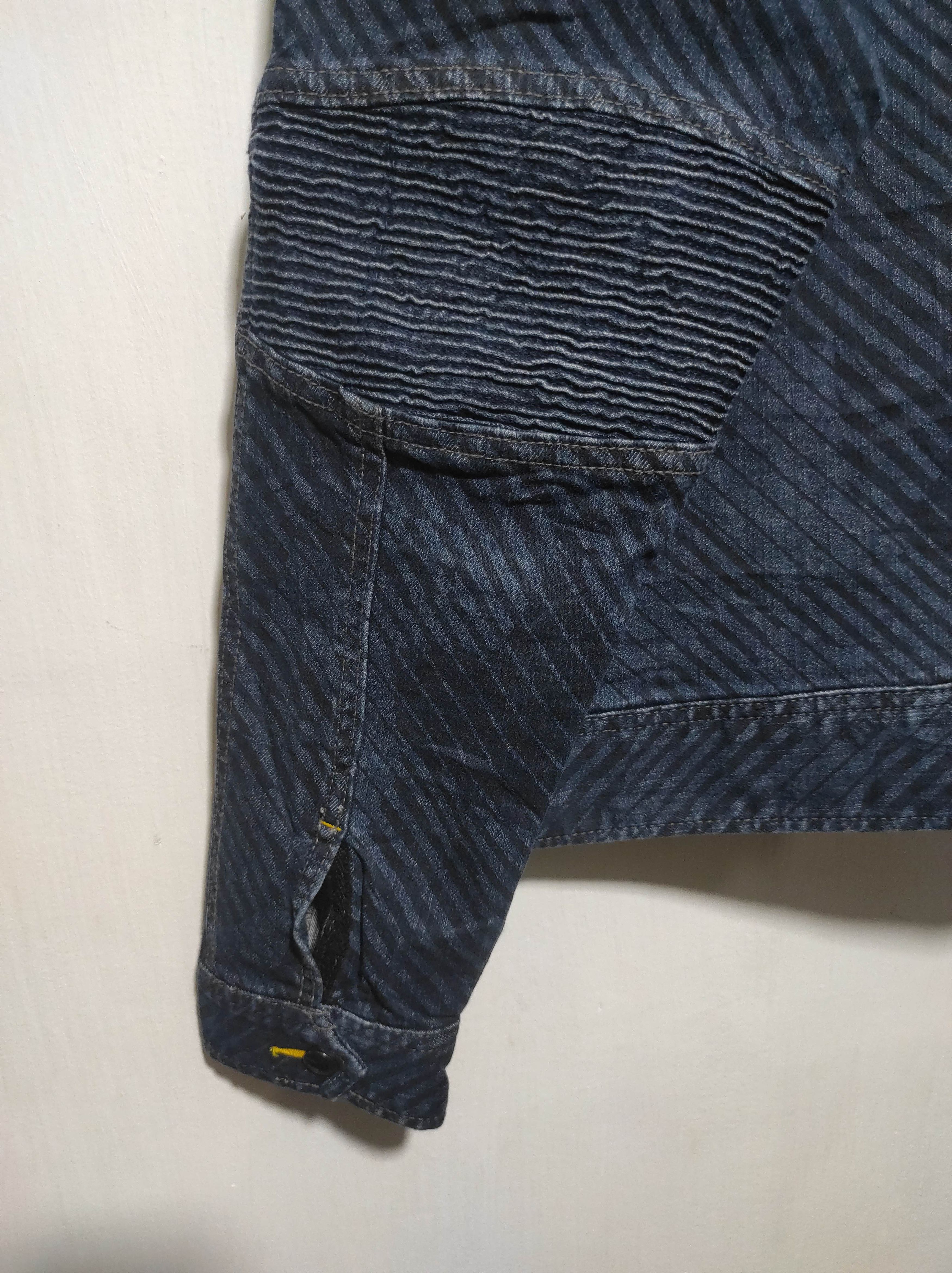 Japanese Brand Tora by Toraichi striped biker denim jacket Size US L / EU 52-54 / 3 - 18 Thumbnail