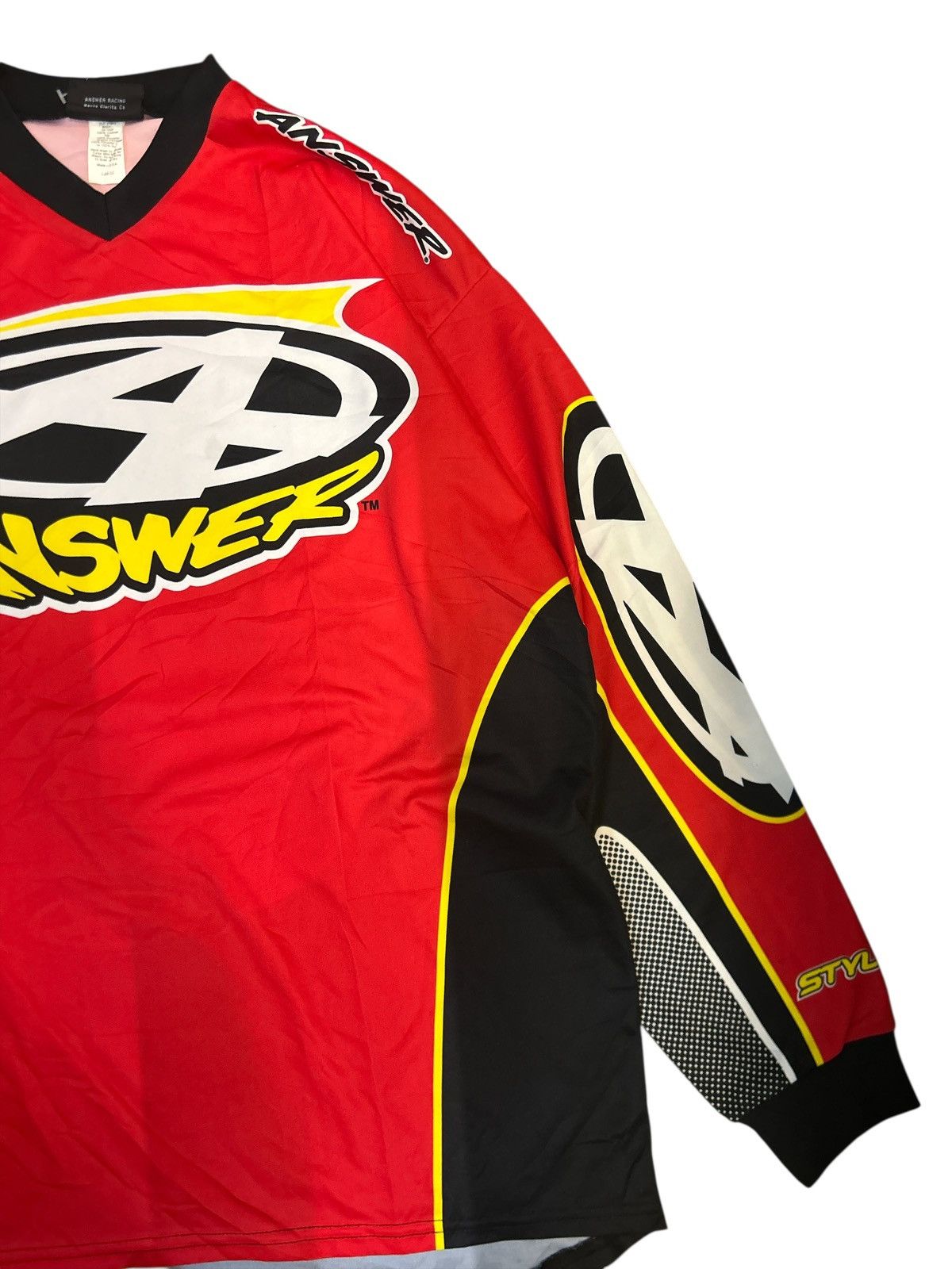 Vintage VINTAGE 90s Answer Racing Motocross MX Jersey Size US L / EU 52-54 / 3 - 3 Thumbnail