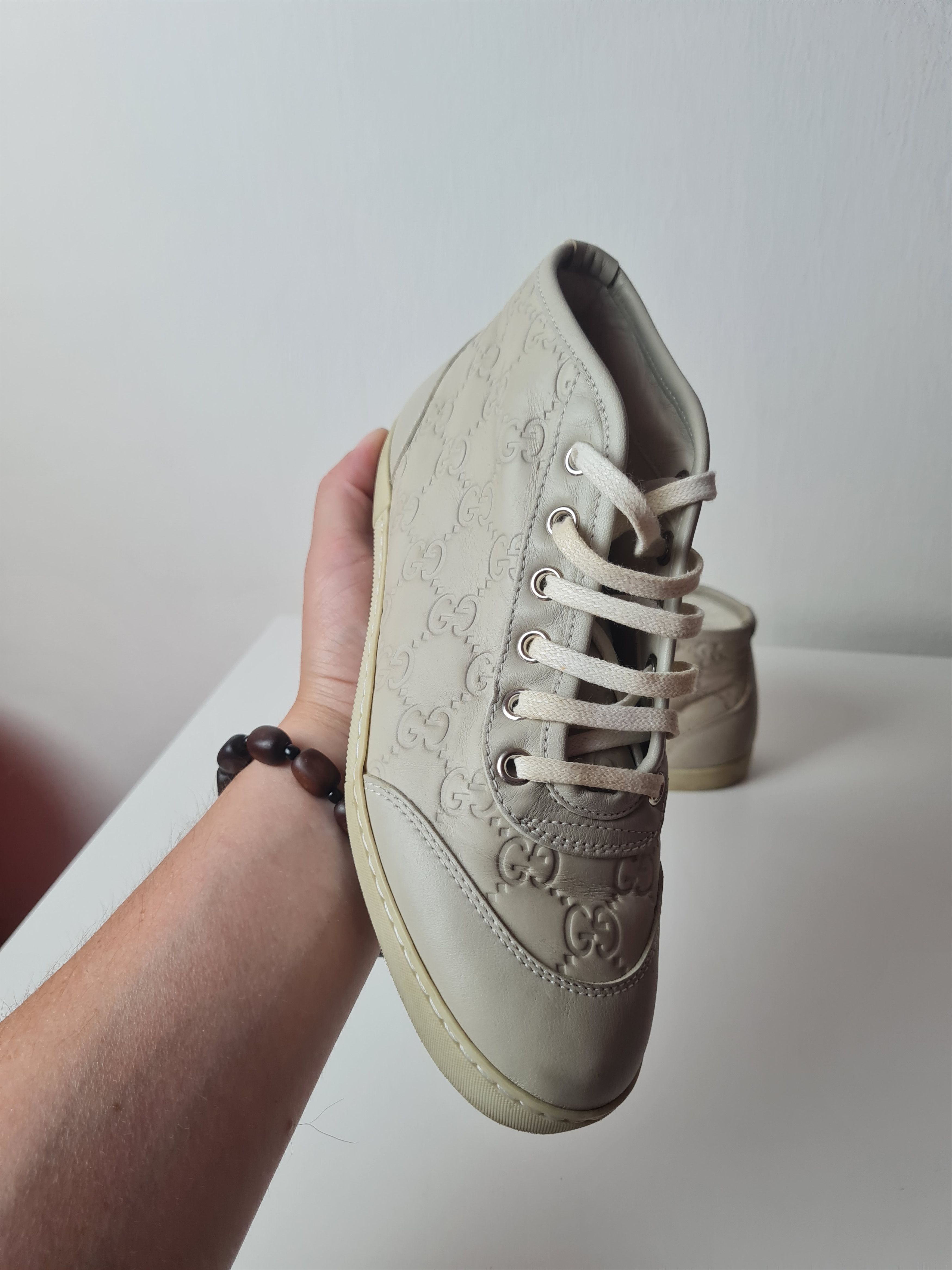 Gucci Vintage GUCCI Microguccissima High Top Sneakers Leather Size US 4 / IT 34 - 25 Thumbnail