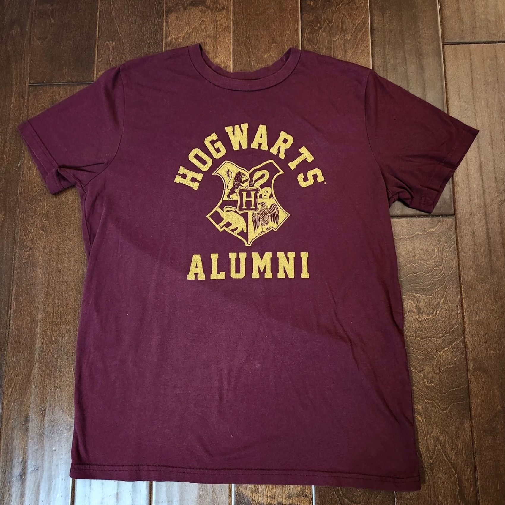 Vintage Harry Potter Shirt Mens Medium Hogwarts Alumni Seven Times Six Burgandy 100% Cotton Crewneck Short Sleeve T-Shirt Fall M Size US M / EU 48-50 / 2 - 2 Thumbnail