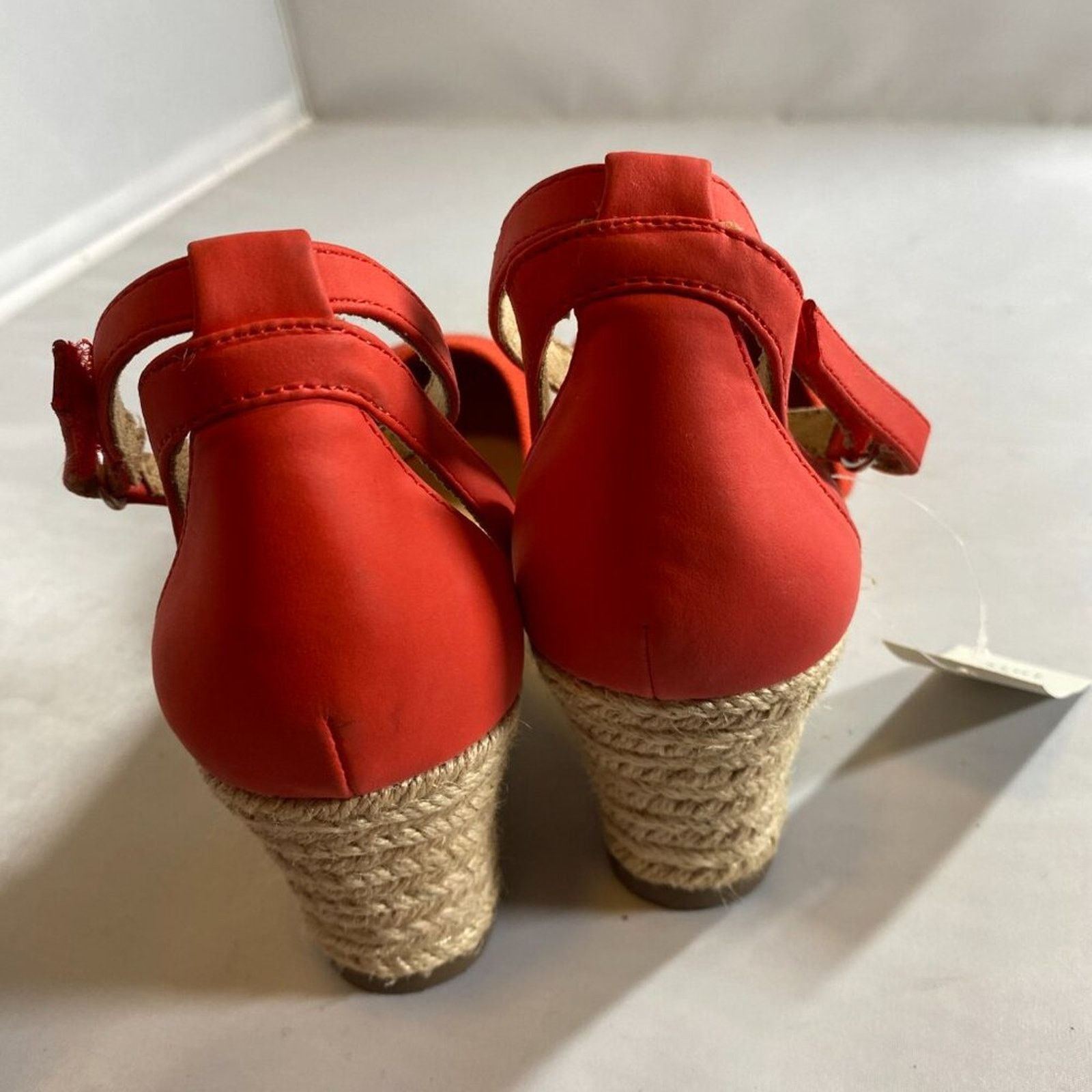 Joie Joie Sloan Wedge Espadrille Sandals Coral Red Orange Size US 7 / IT 37 - 3 Thumbnail