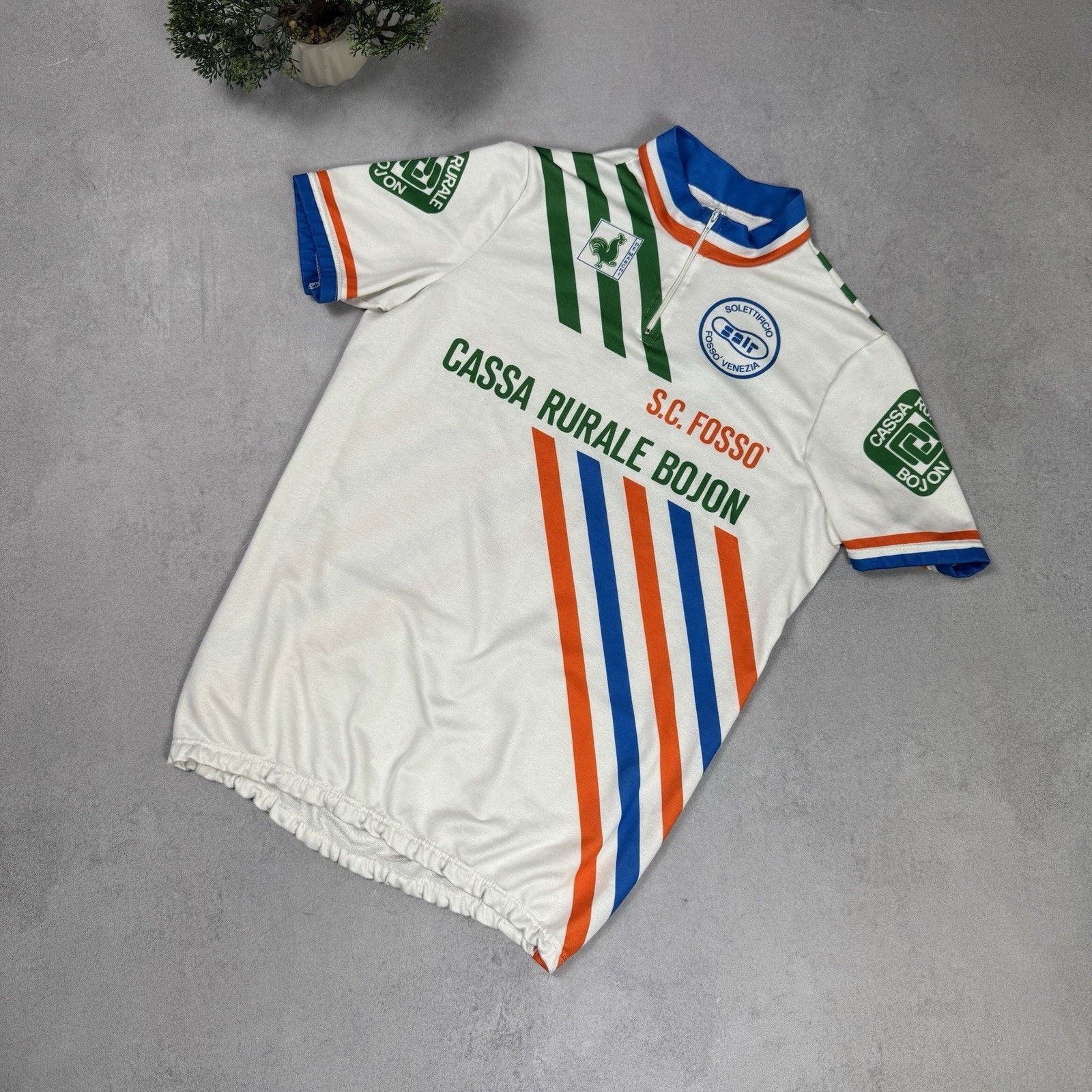 Vintage Vintage De Marchi Cassa Rurale Bojon Cycling Jersey Size 5 Size US M / EU 48-50 / 2 - 1 Thumbnail