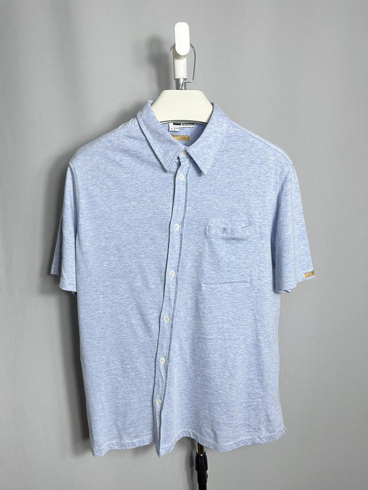 Samsonite samsonite shirt mens stretch blue italy short sleeve cotton Size US L / EU 52-54 / 3 - 1 Thumbnail