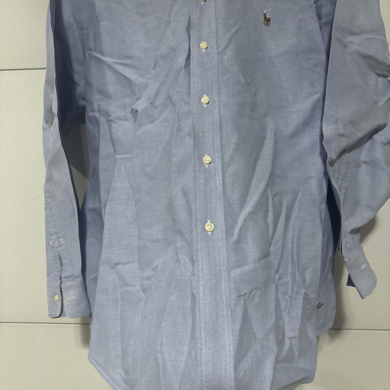 Polo Ralph Lauren Polo Ralph Lauren Custom Fit Blue Dress Shirt Men Large 16.5 Size 42R - 5 Thumbnail