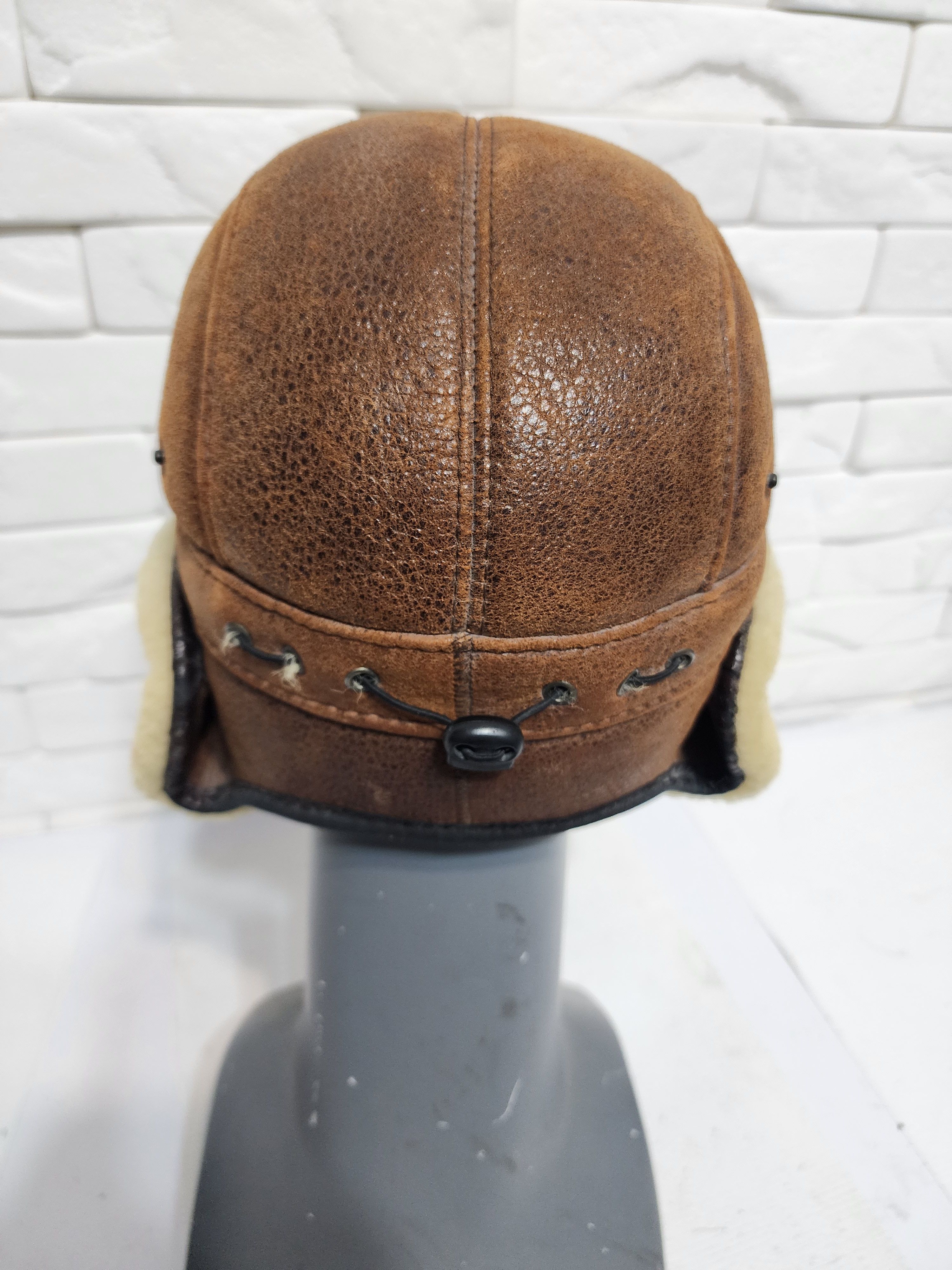 Furla Men's Warm Fur Hat. Brown Sheep Fur Hat. Size ONE SIZE - 5 Thumbnail