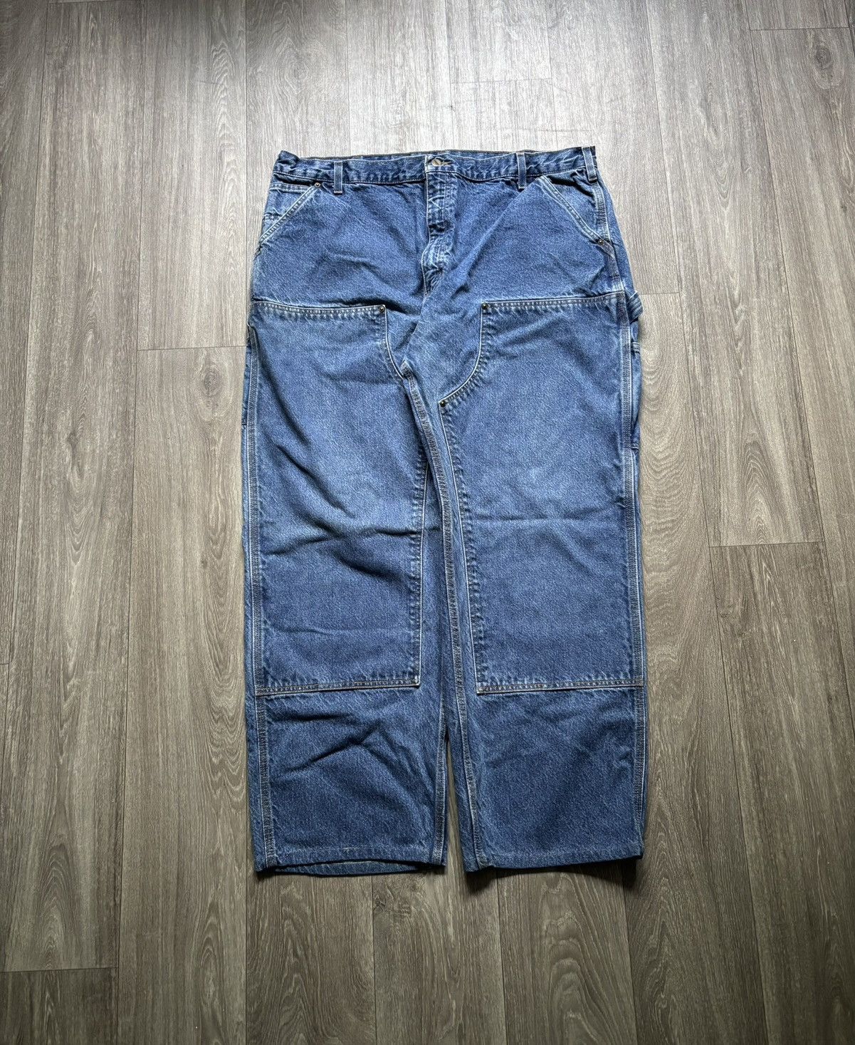 Carhartt Vintage Carhartt Double Knee Blue Denim Jeans Carpenter Pant Size US 42 / EU 58 - 1 Thumbnail