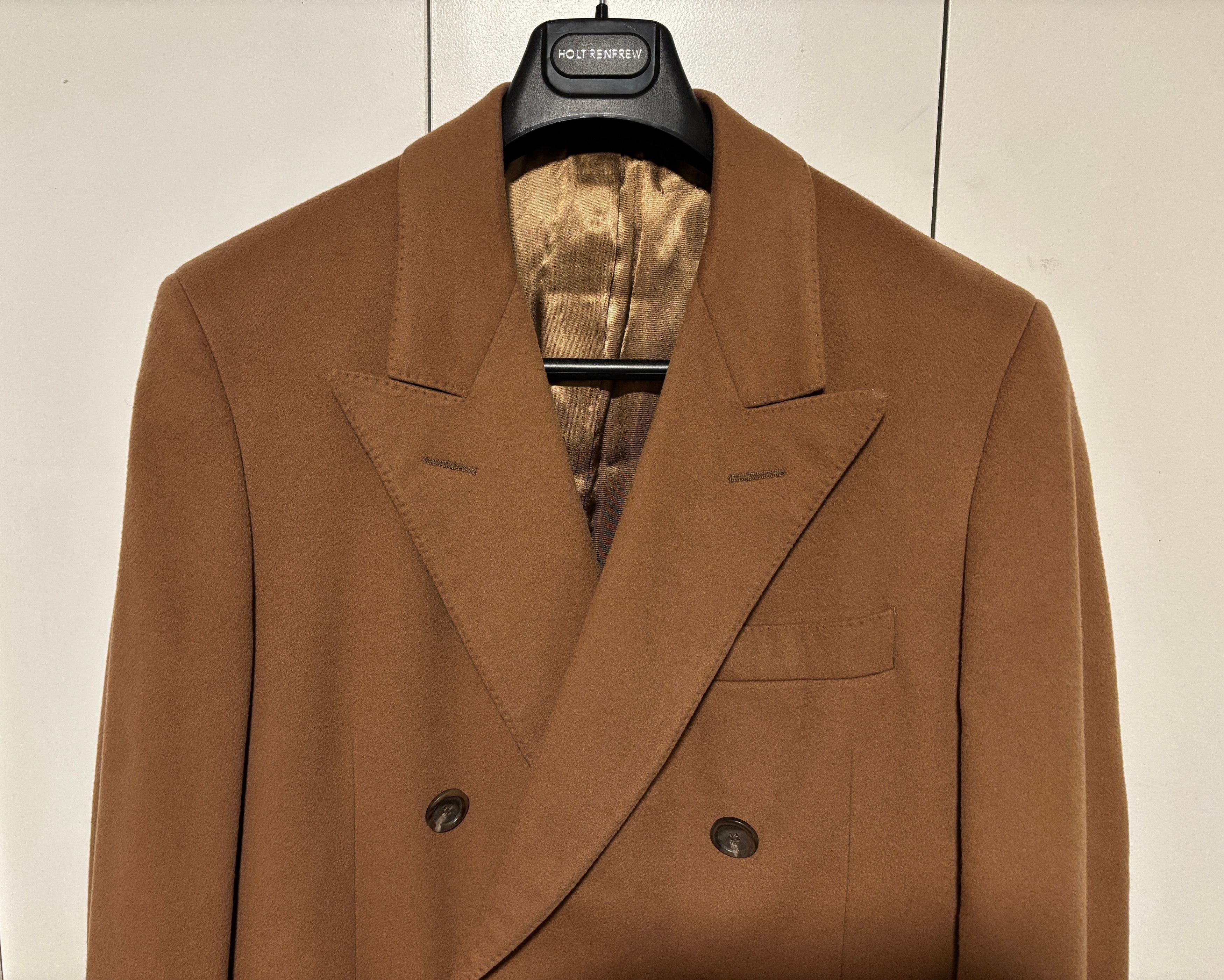 Samuelsohn Cashmere Double Breasted Tan/Camel Overcoat Polo Coat - M/L Size US L / EU 52-54 / 3 - 2 Thumbnail