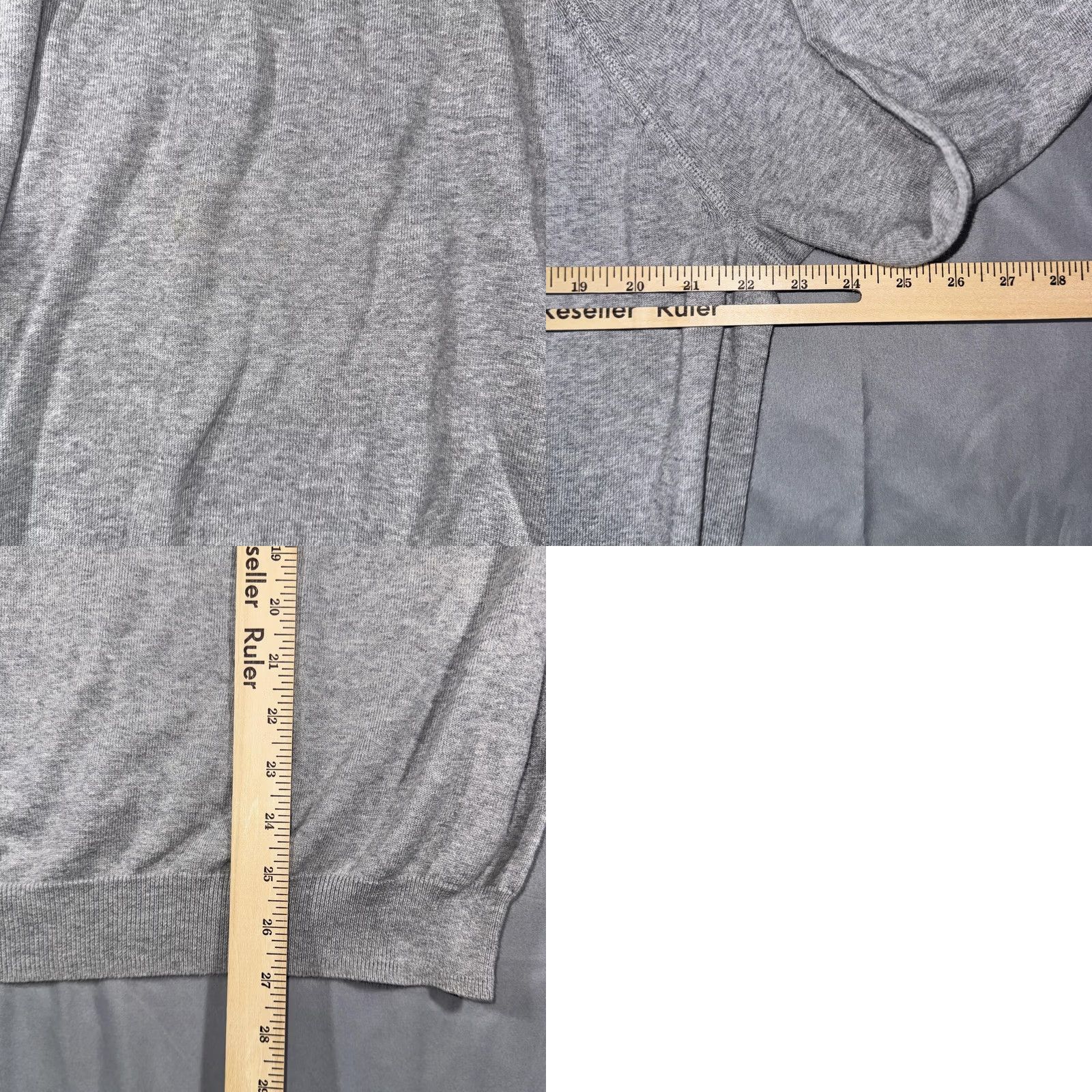 Vince Vince Sweater Mens 2XL Gray 100% Cotton Crewneck Knit Pullover Elbow Patch Long Sleeve Casual Knit Pullover Regular Fit Size US XXL / EU 58 / 5 - 8 Thumbnail