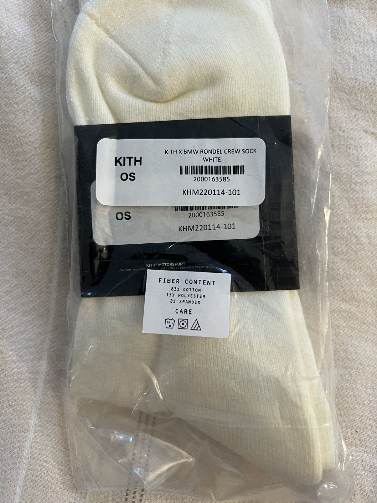 BMW × Kith Kith for BMW Rondel Crew Socks white FW24 One Size Size ONE SIZE - 6 Thumbnail