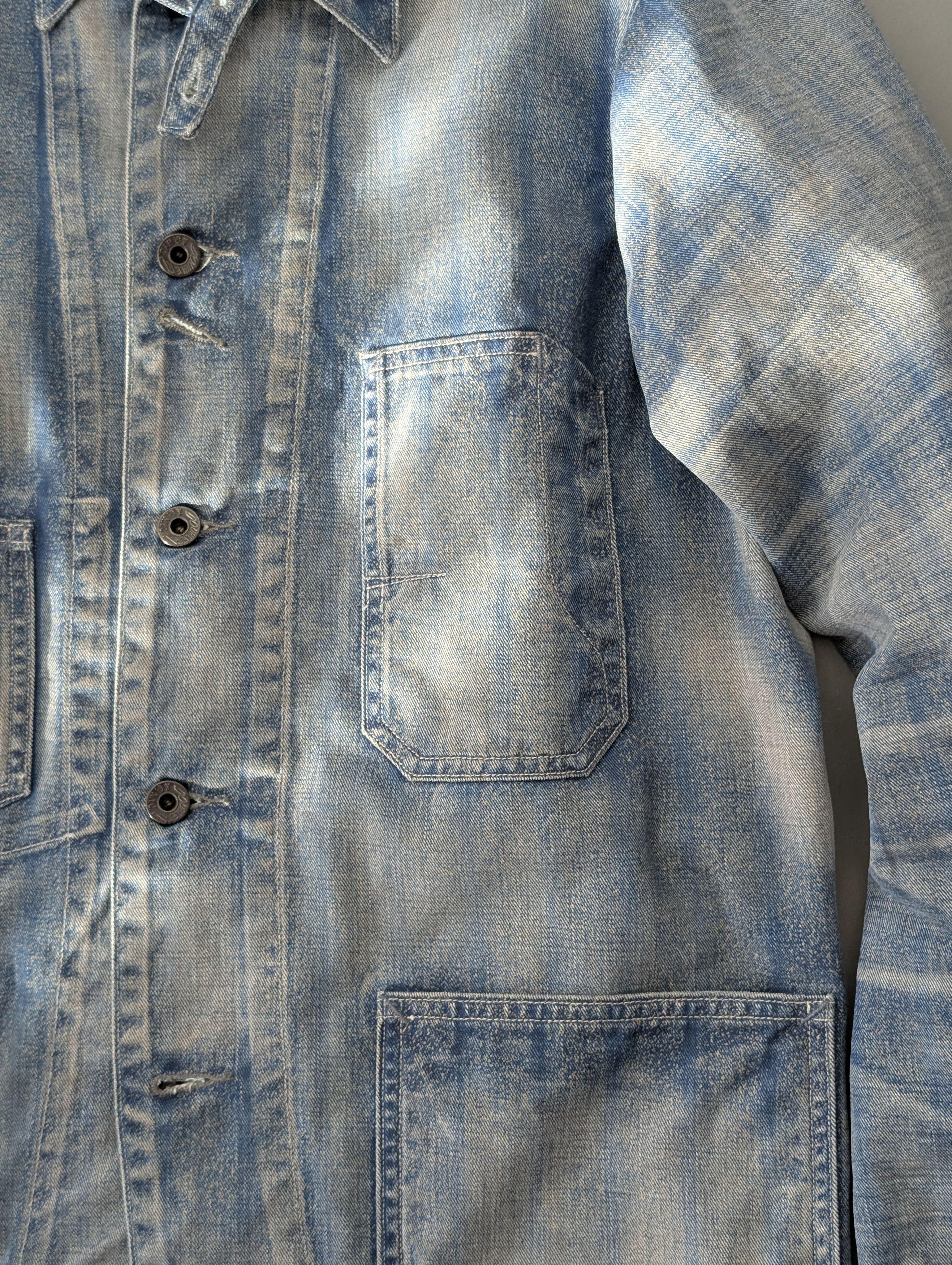 RRL Ralph Lauren Double RL Railman Indigo Striped Twill Engineer