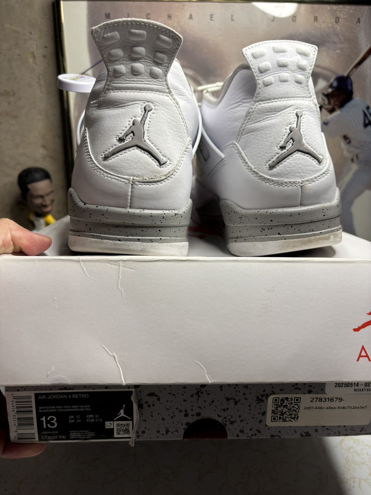 Jordan Brand Jordan Retro 4 ‘white oreo’ Size US 13 / EU 46 - 7 Thumbnail