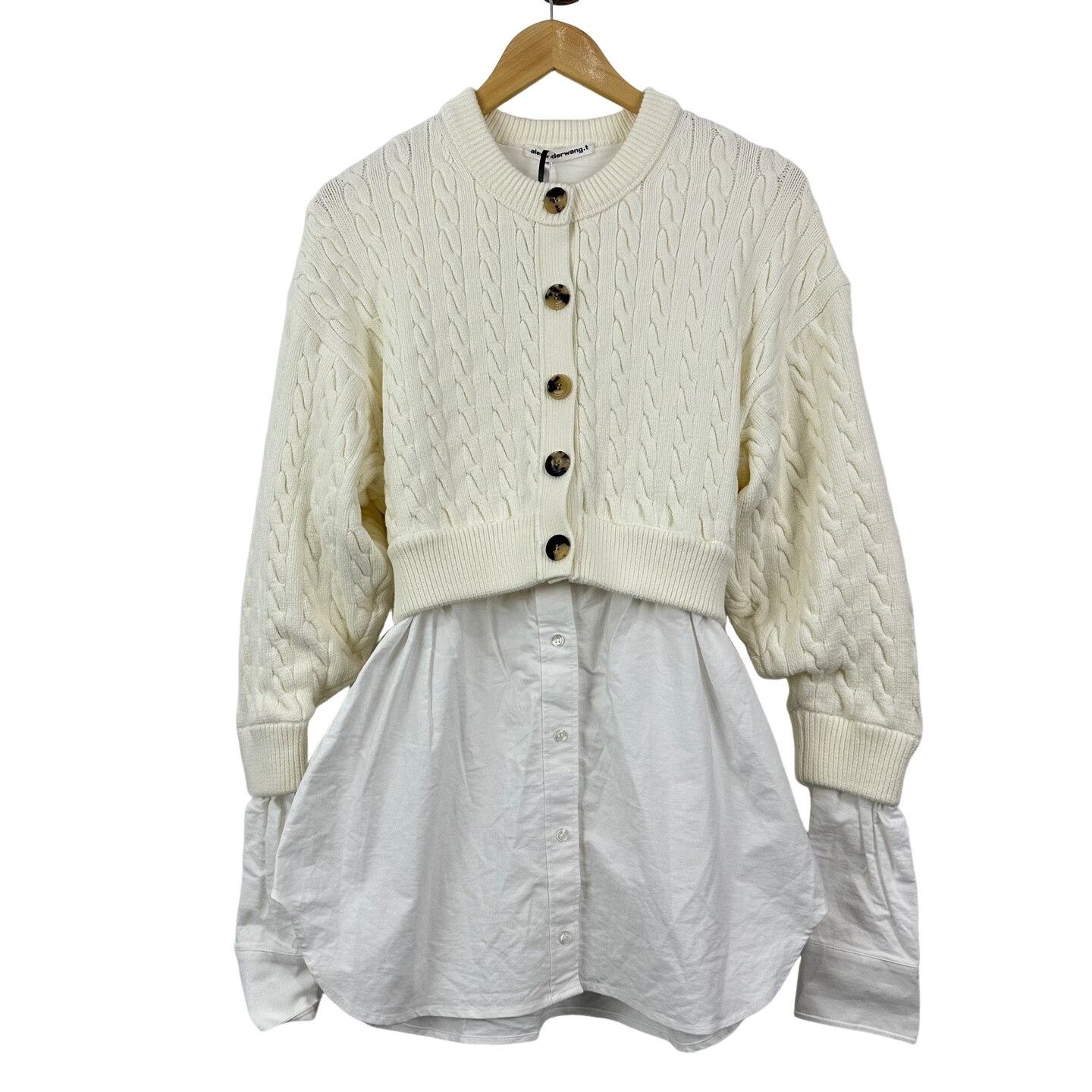 Alexander Wang Alexander Wang Cable Knit Layered Sweater S Size S / US 4 / IT 40 - 1 Thumbnail