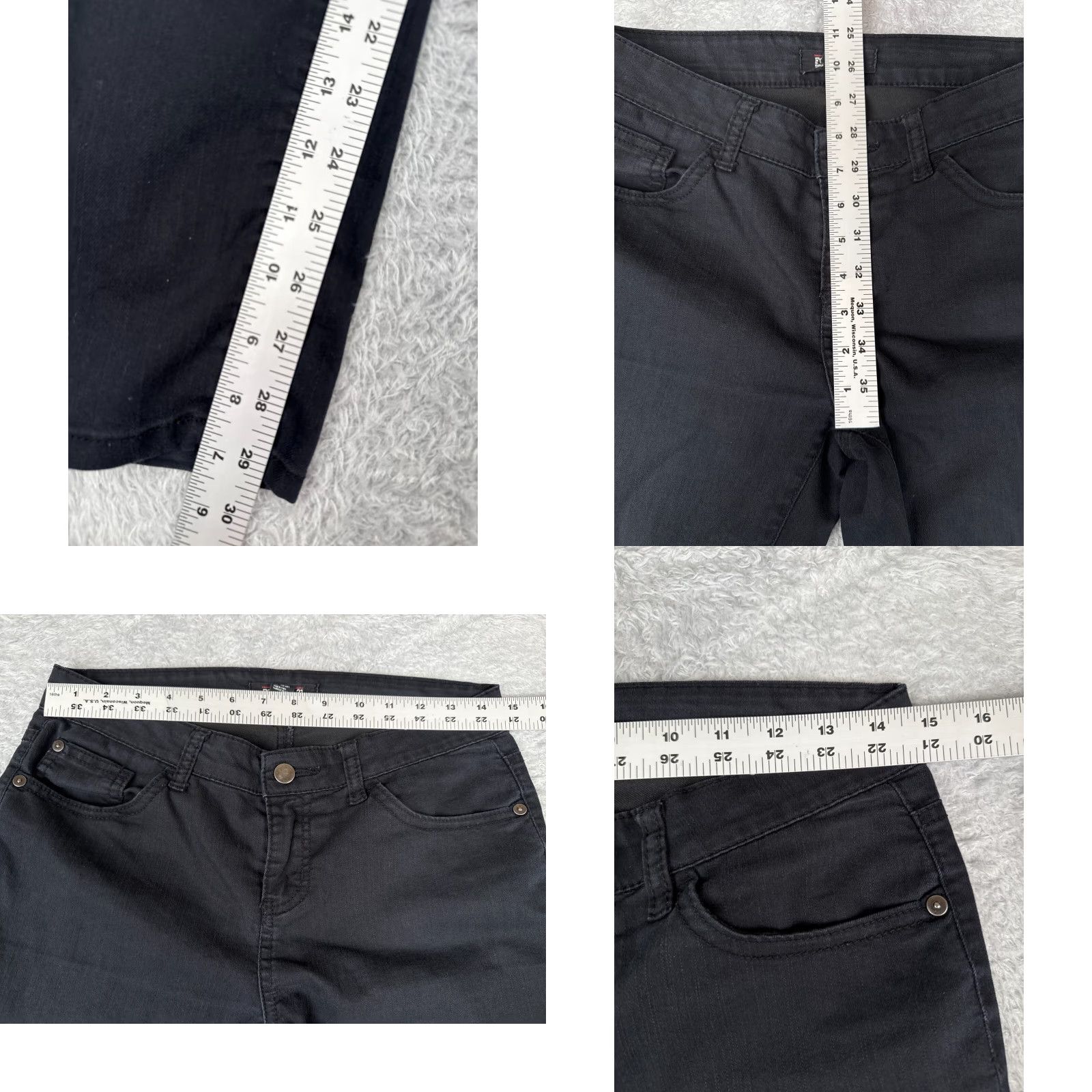 Forever 21 FOREVER 21 Jeans Womens 27 Black Denim Skinny Low Rise Cotton Blend 29x29 Vintage: No Size 27" / US 4 / IT 40 - 8 Thumbnail