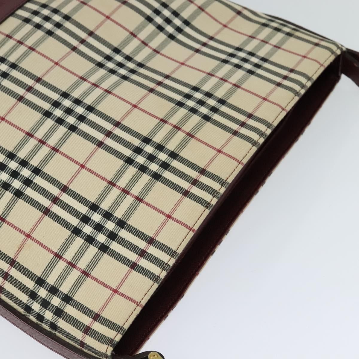 Burberry Burberry Nova Check Shoulder Bag Canvas Beige Red Size ONE SIZE - 5 Thumbnail