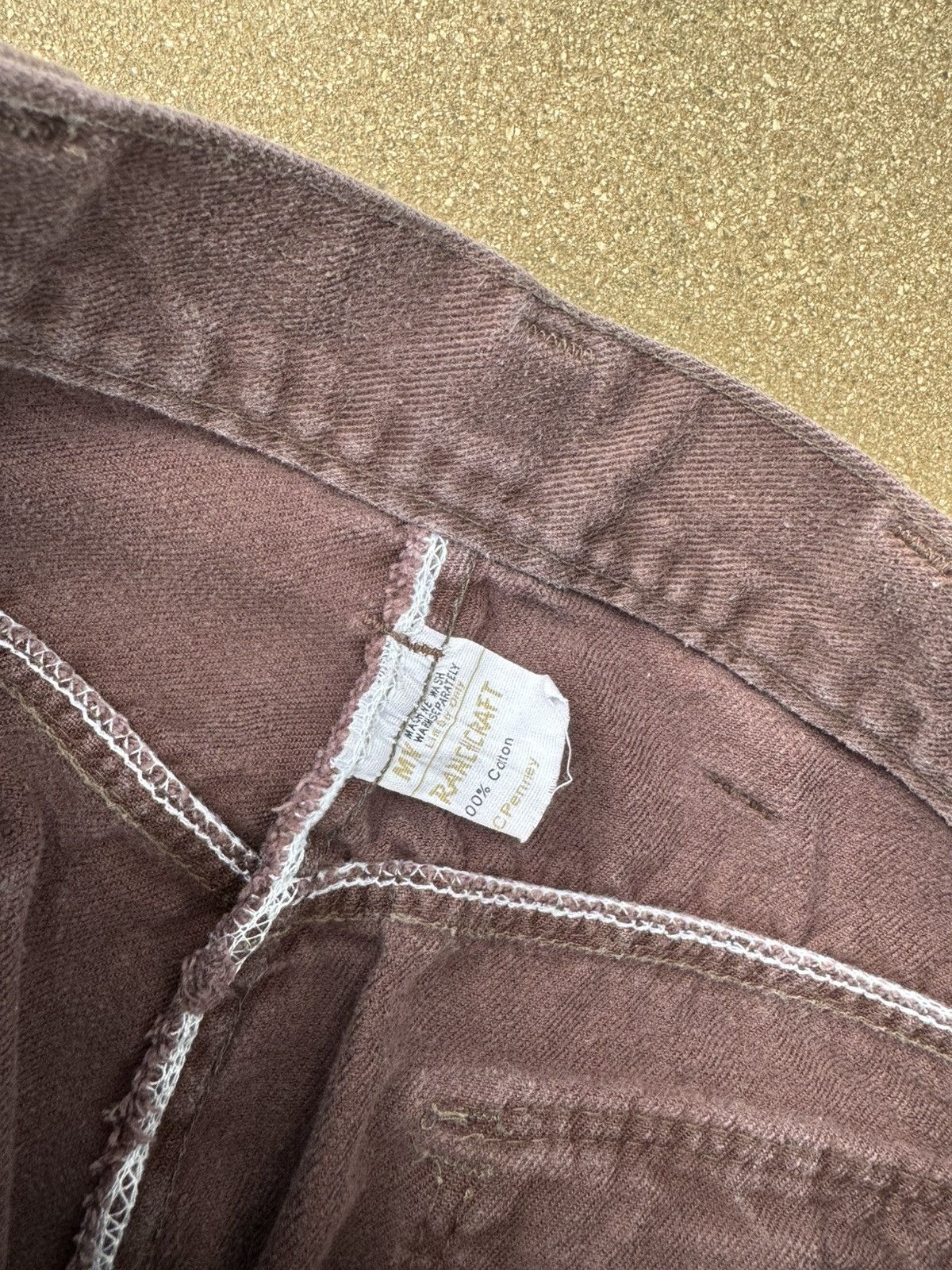 Levi's × Vintage Vtg 70’s Jc Penney Bellbottom Flare Brown Bush Pants 27x28 Size 27" / US 4 / IT 40 - 6 Thumbnail
