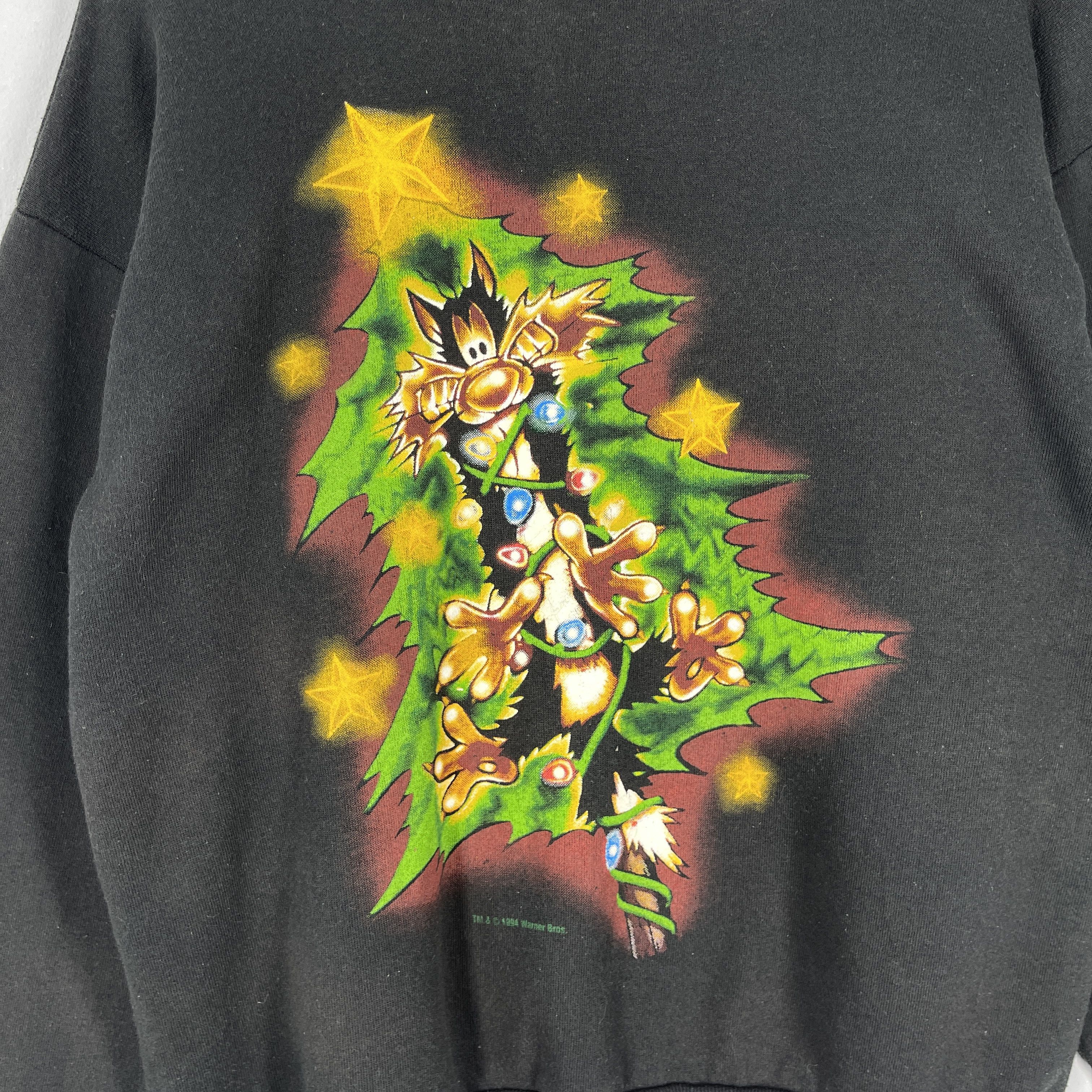 Warner Bros Vintage 90s TWEETY Christmas Celebration Printed Sweatshirt Size US M / EU 48-50 / 2 - 9 Thumbnail