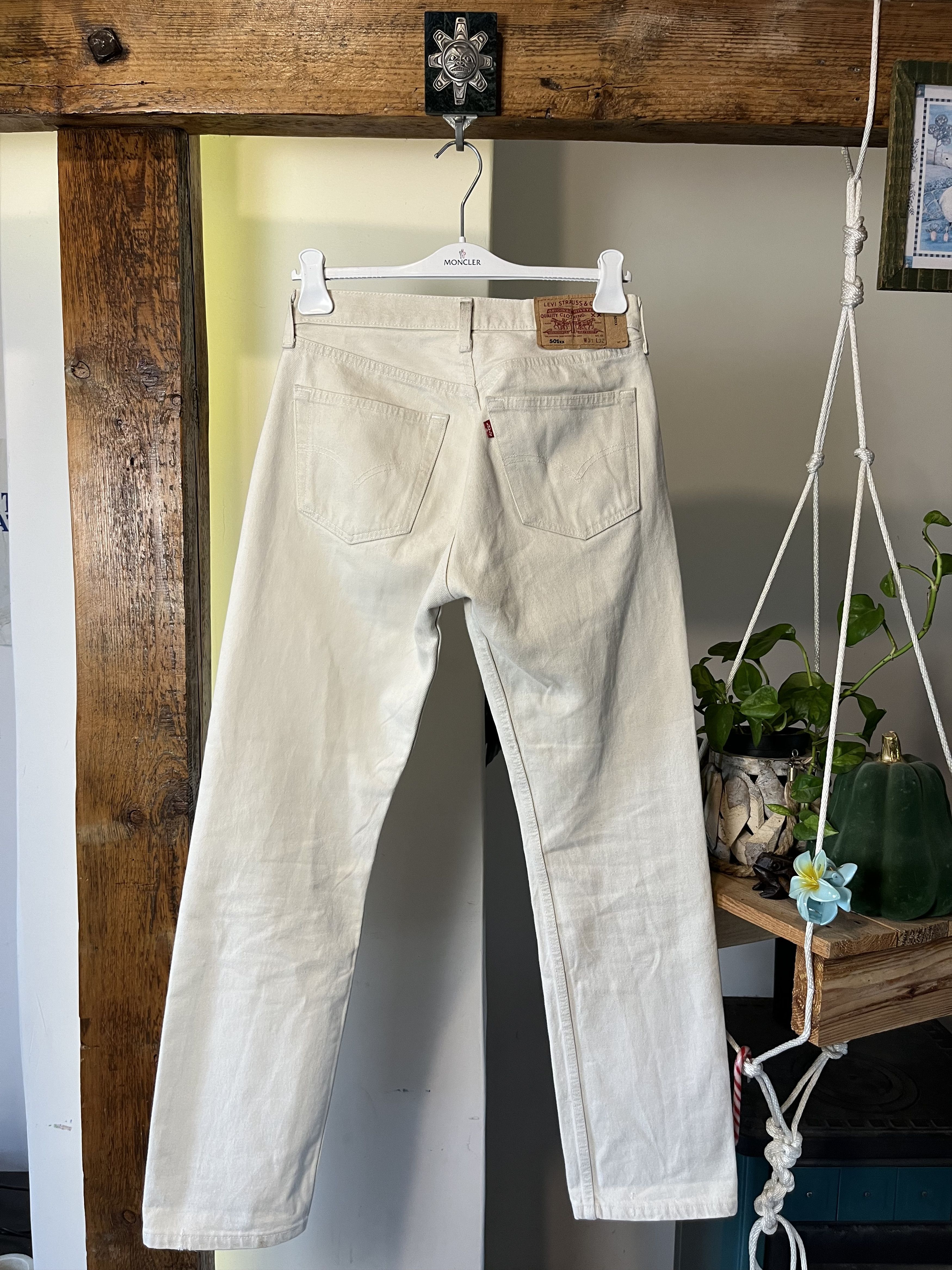 Levi's × Levi's Vintage Clothing × Vintage Vintage Levis 501xx RARE Beige Denim Size US 31 - 2 Thumbnail