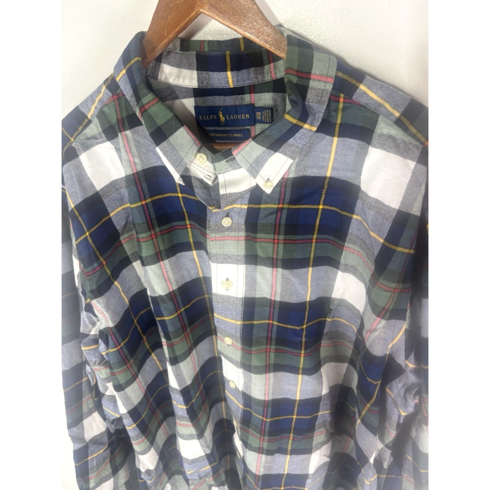 Ralph Lauren Ralph Lauren Button-Up Shirt Men 2XB Multicolor Plaid Fleece Cotton Polyester Long Sleeve Size US XXL / EU 58 / 5 - 2 Thumbnail