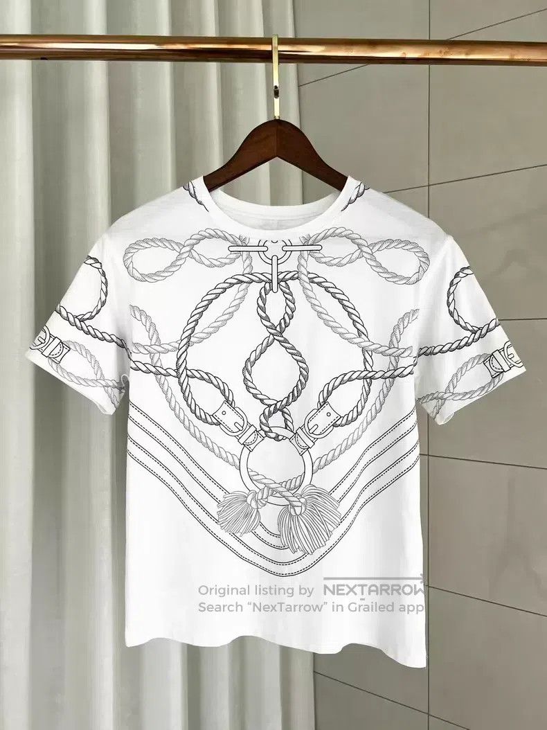 Hermes Hermes Rope Pattern Printed T-Shirt Size XXS / US 00 / IT 34 - 1 Thumbnail