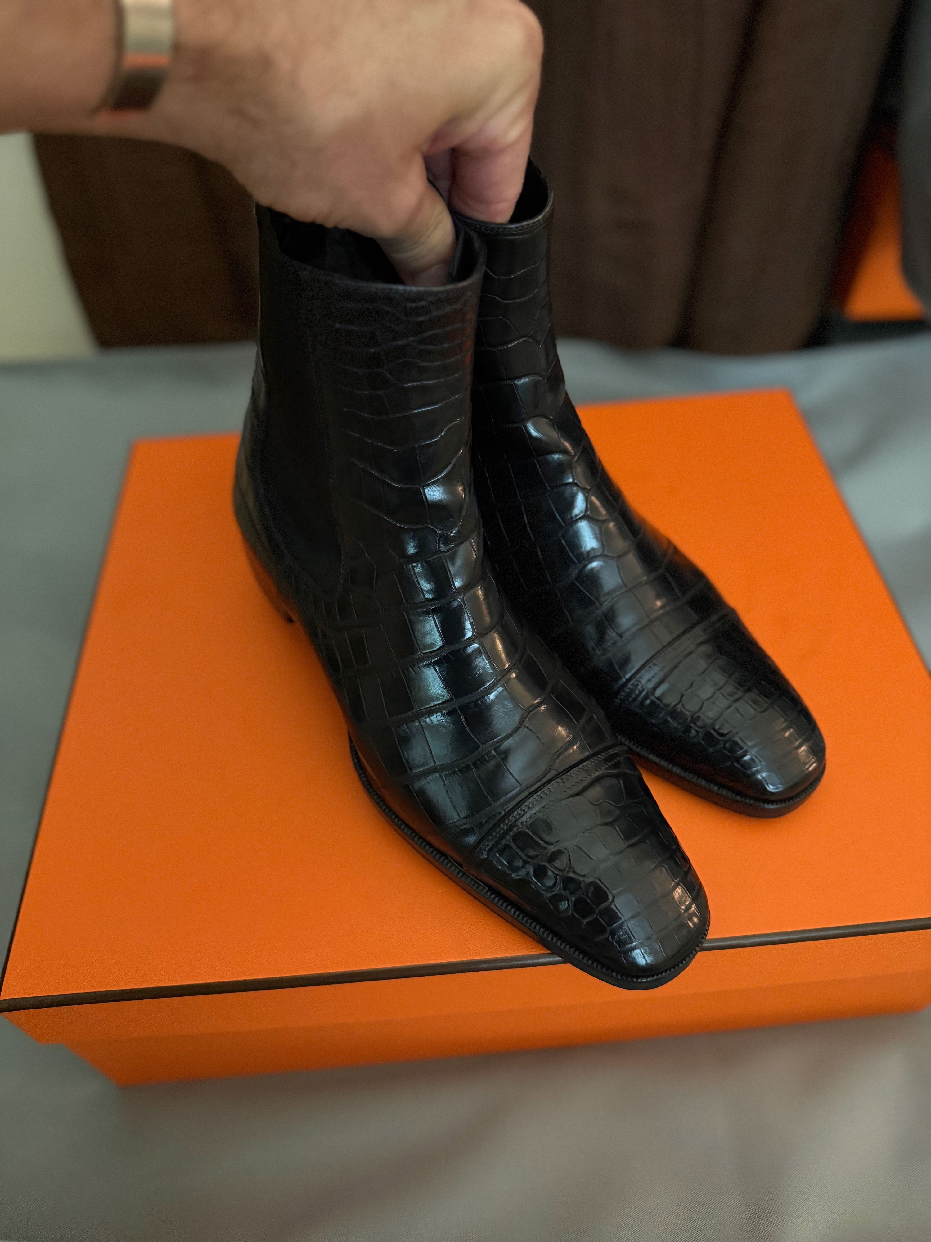 Tom Ford The A-List Ultra-Rare $17,800 w/tax Alligator Chelsea Boots Size US 8.5 / EU 41-42 - 4 Thumbnail