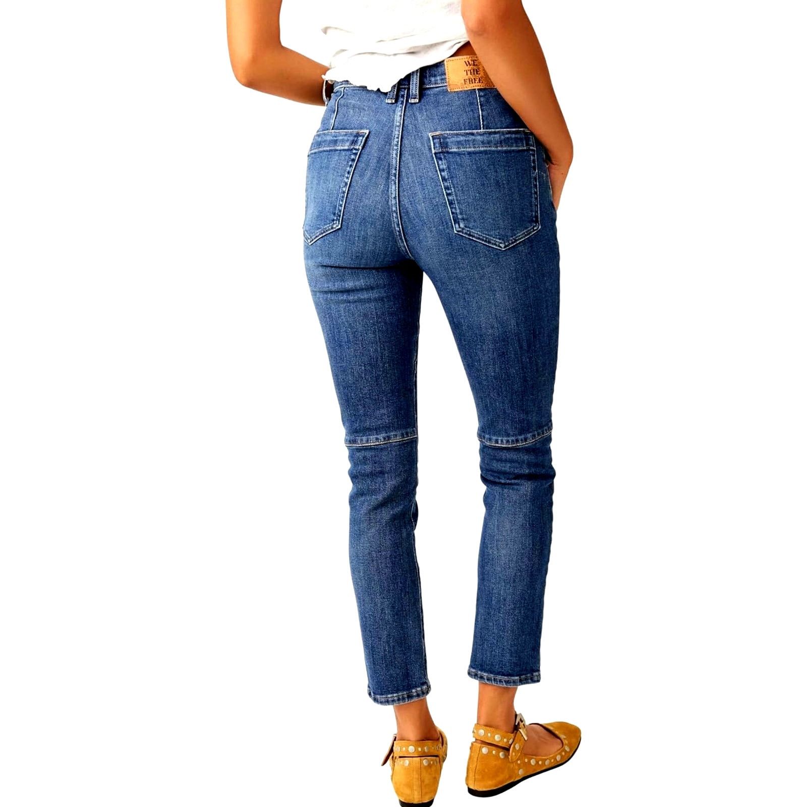 Free People Free People Beacon Mid Rise Slim Crop Jeans Black Quartz 30 Size 30" / US 8 / IT 44 - 8 Thumbnail