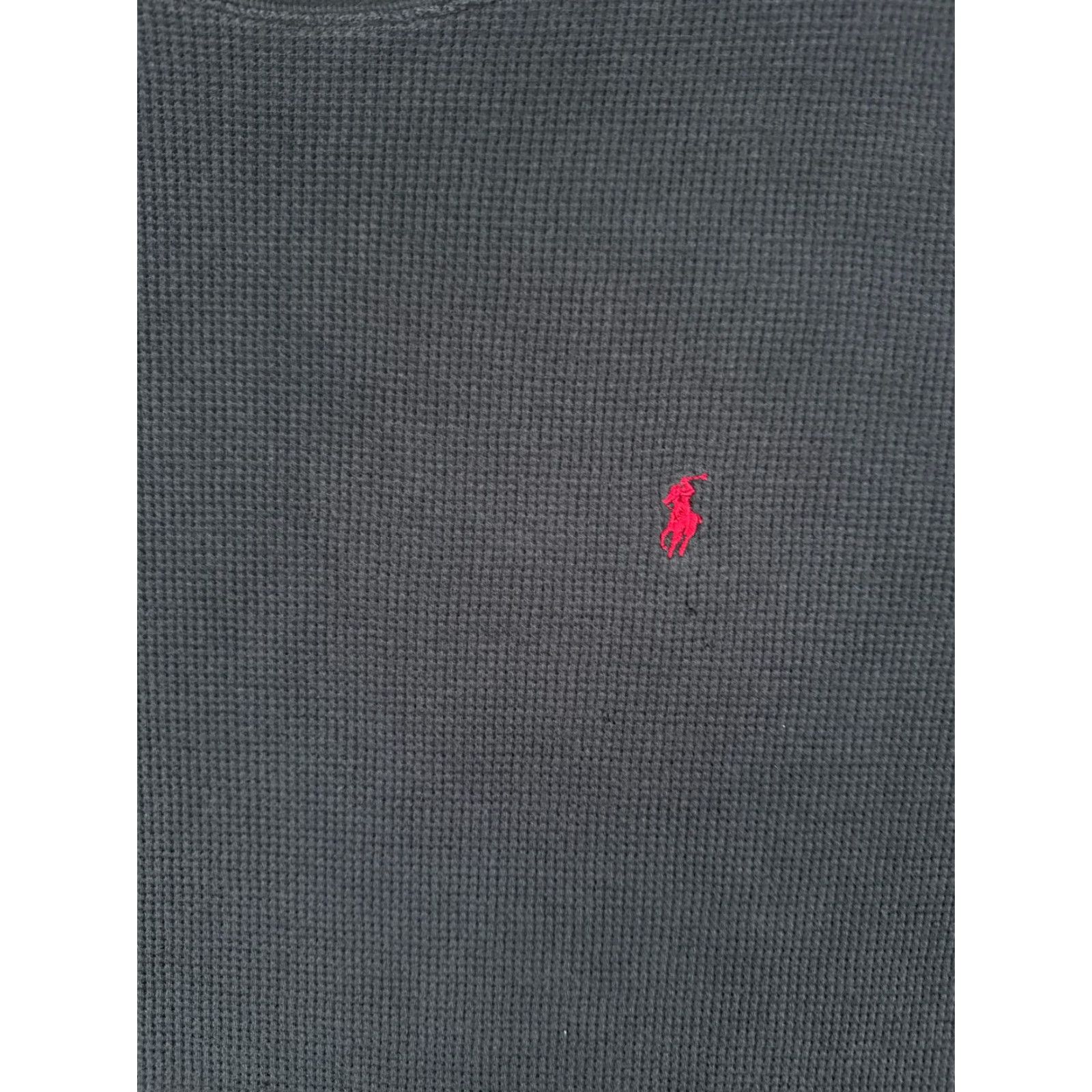 Polo Ralph Lauren Polo Ralph Lauren Shirt Women Large Black Waffle Knit Long Sleeve READ Size L / US 10 / IT 46 - 6 Thumbnail