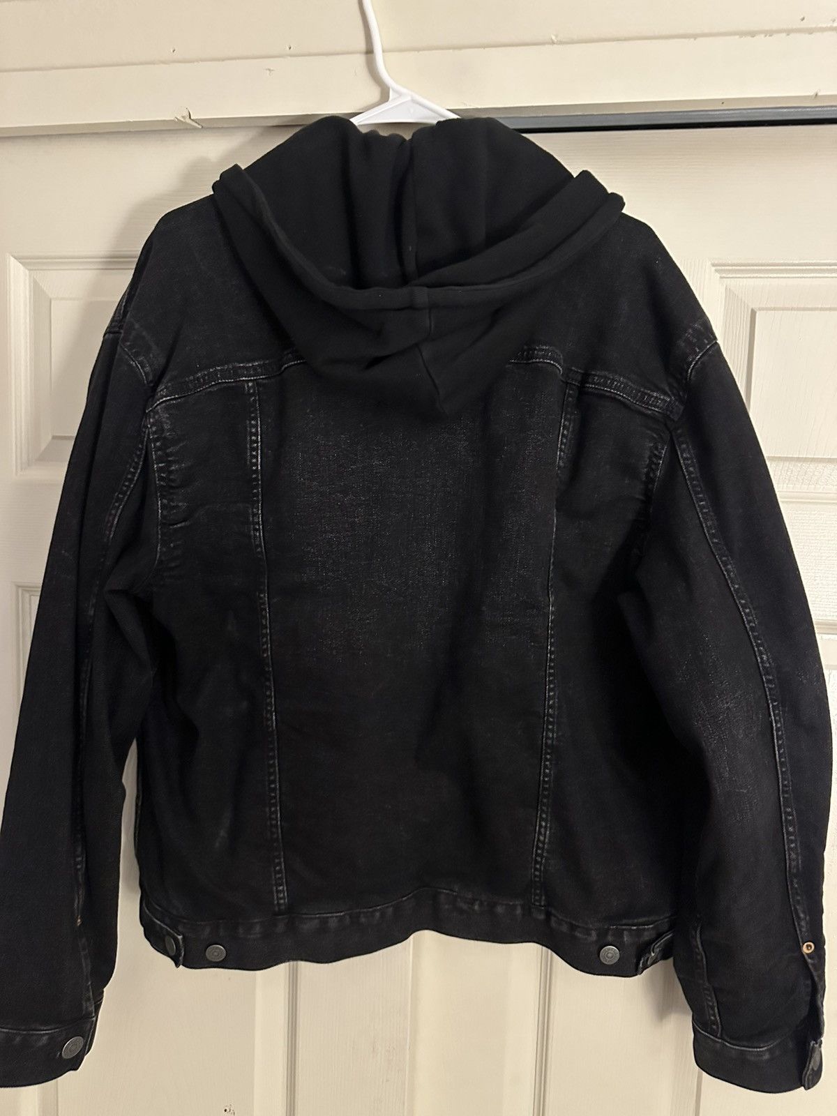 American Eagle Outfitters American Eagle Black Denim Jacket Size US L / EU 52-54 / 3 - 3 Thumbnail