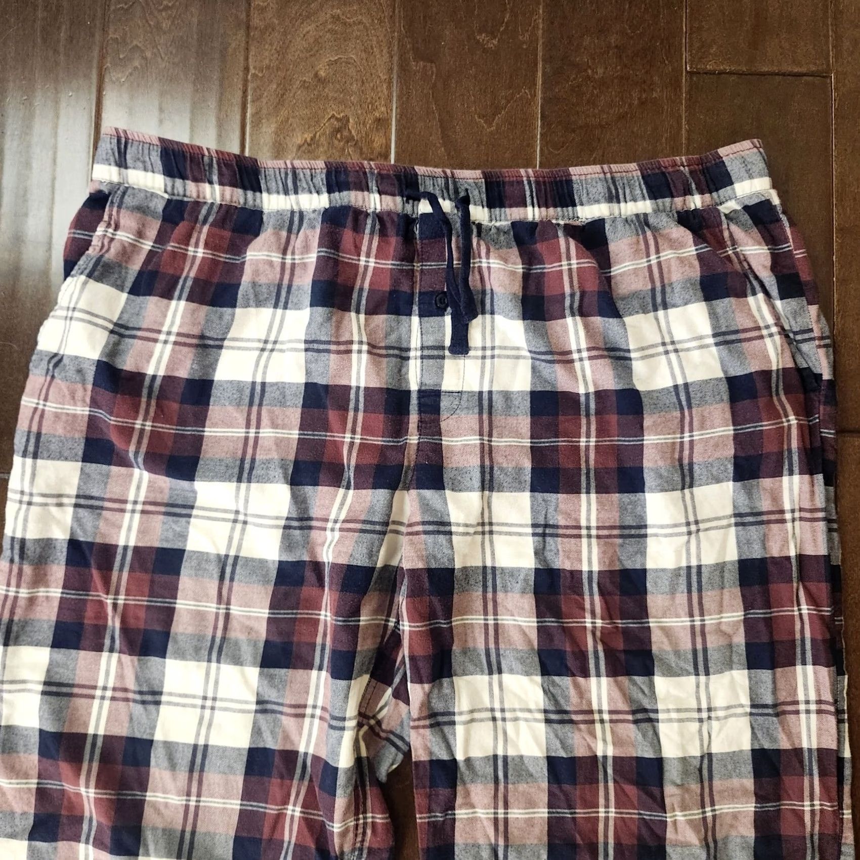 Vintage Goodfellow Mens XXL Flannel Pajama Lounge Pants Plaid Cotton Drawstring Regular Winter Holiday Mens Size US 39 - 5 Thumbnail