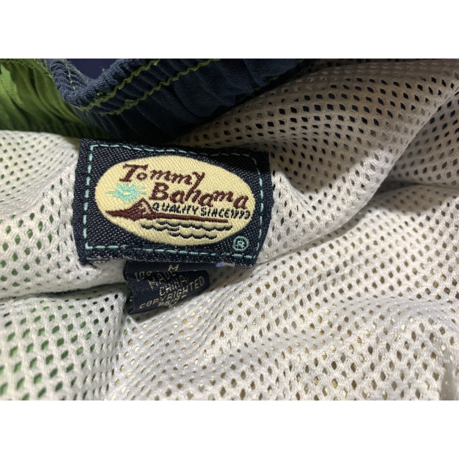 Tommy Bahama VINTAGE Tommy Bahama Men's Swim Trunks M Regular Blue Green Floral Hawaiian Lined Trunks Size US 31 - 4 Thumbnail