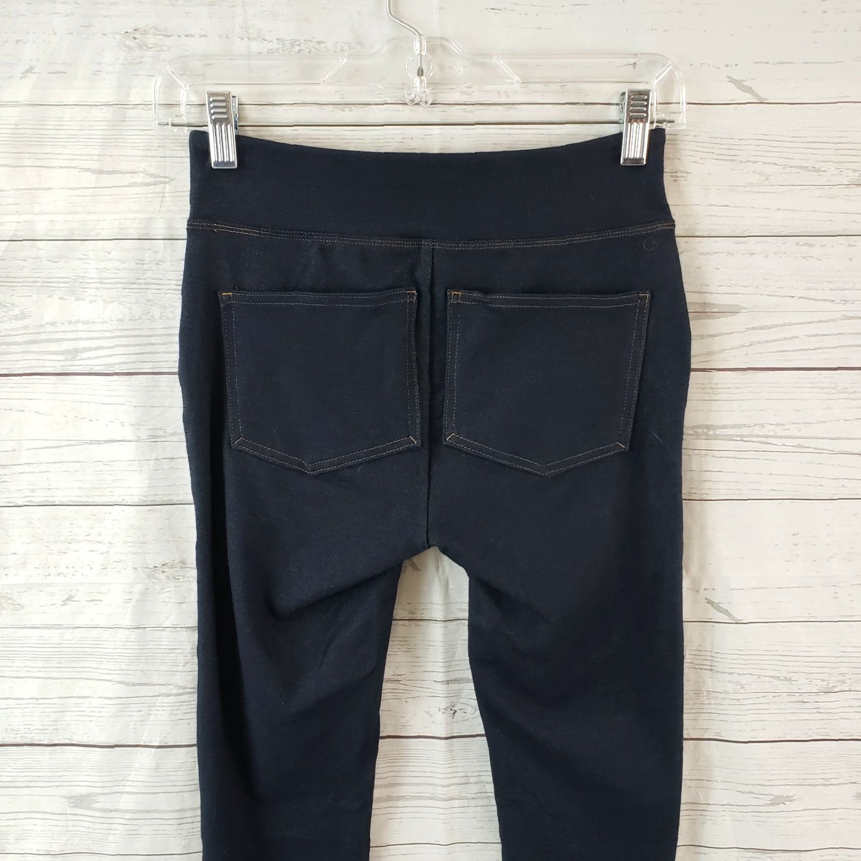 Spanx VINTAGE? No. Assets by Spanx Leggings Women's Small Blue Mid Rise Cotton Blend Size 28" / US 6 / IT 42 - 4 Thumbnail