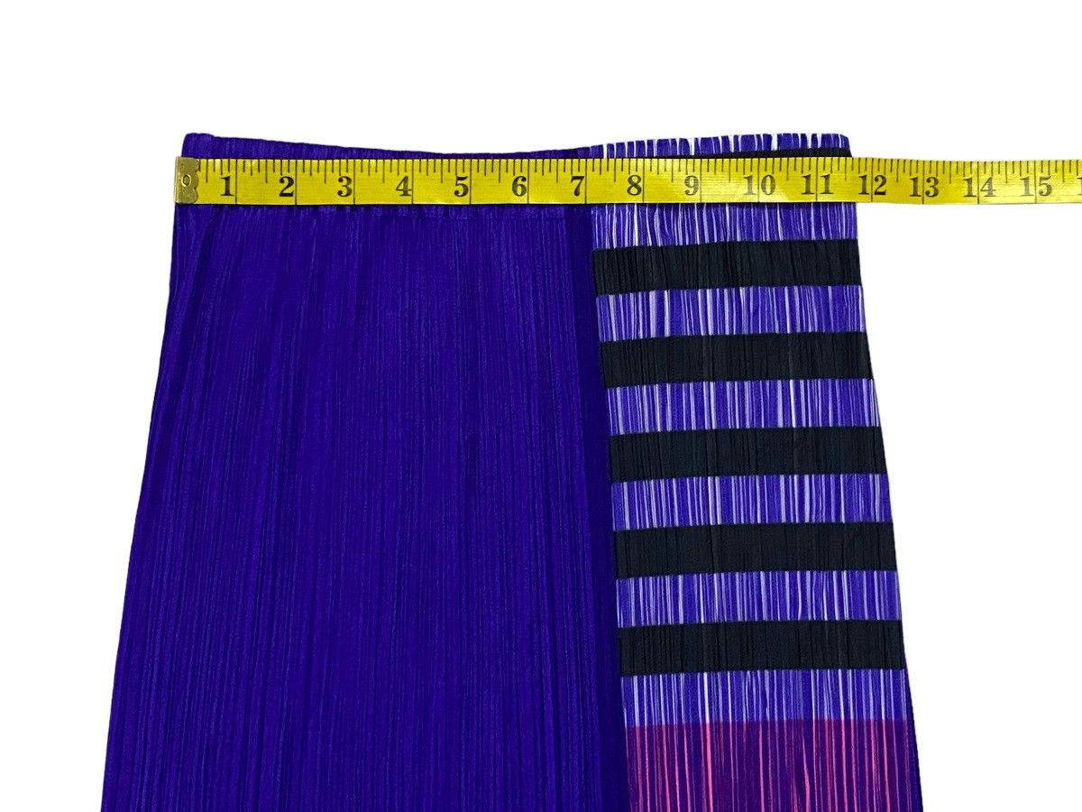 Issey Miyake Pleats Please Issey Miyake Pleated Striped Long Skirt Size 28" / US 6 / IT 42 - 3 Thumbnail
