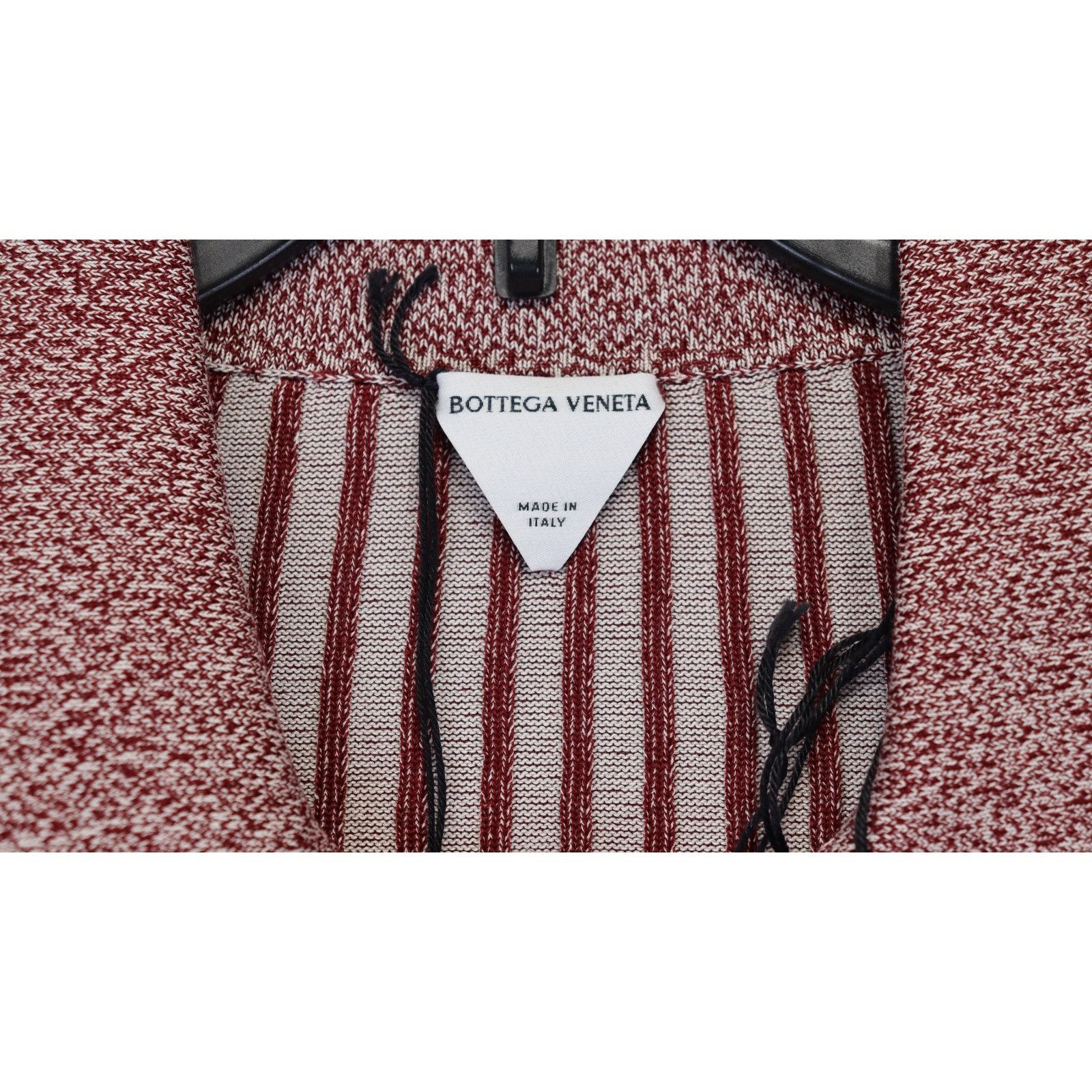 Bottega Veneta o1rshd1 Ribbed Polo Shirt in Burgundy Size US L / EU 52-54 / 3 - 8 Thumbnail