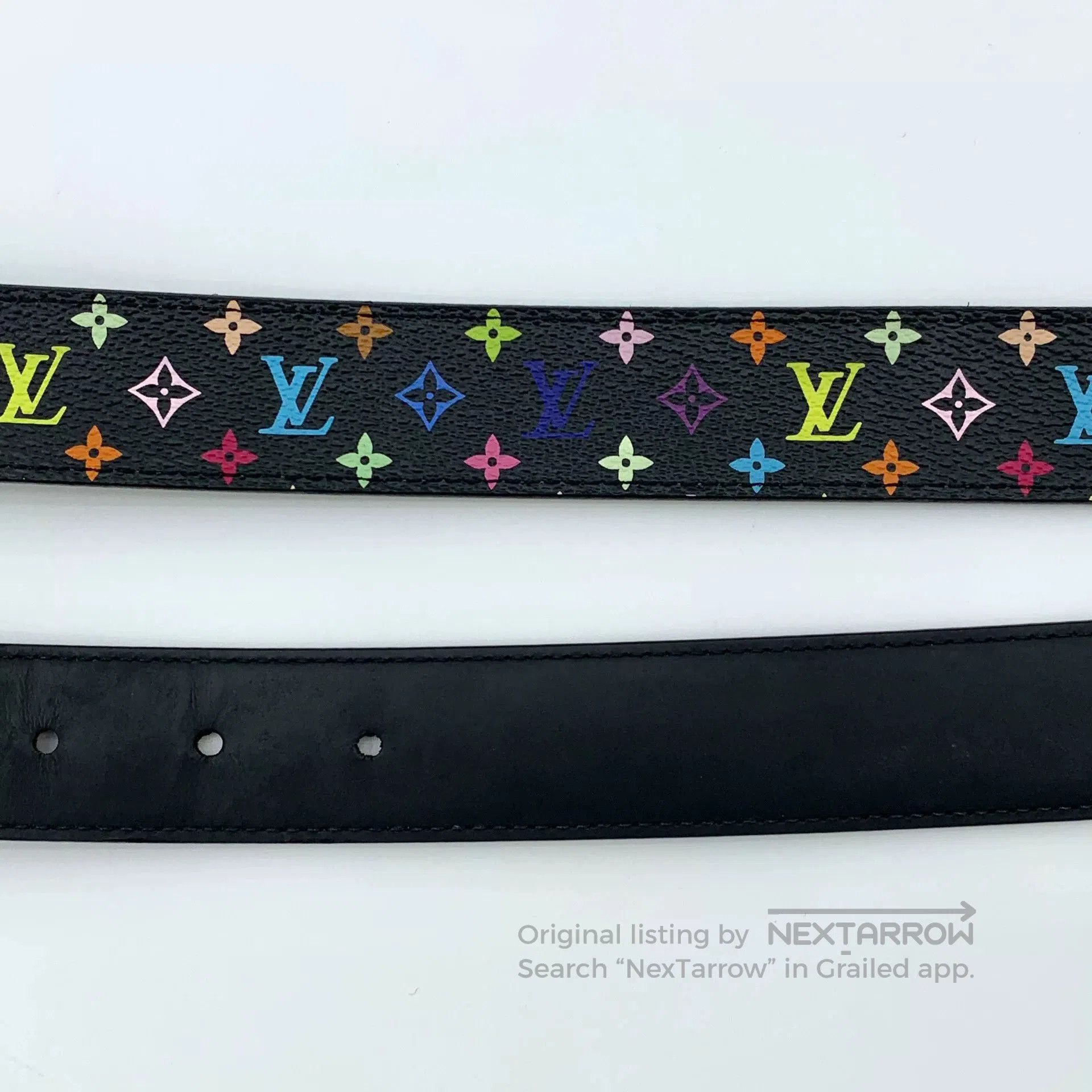 Louis Vuitton Louis Vuitton Black Multicolor Logo Belt. Size ONE SIZE - 3 Thumbnail