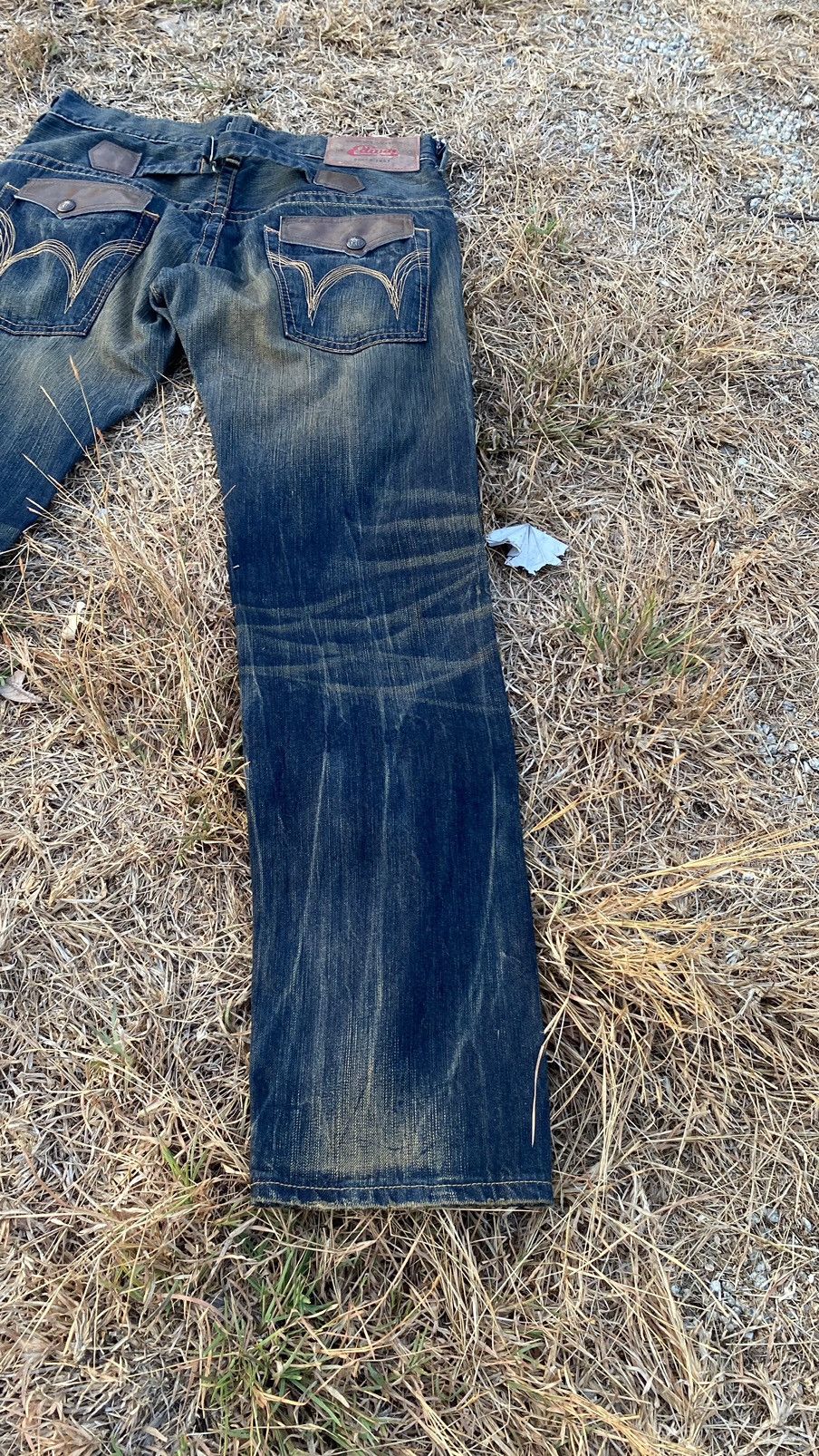Edwin Edwin Blue Trip Buckle Jeans Very Nice Design Size US 33 - 2 Thumbnail
