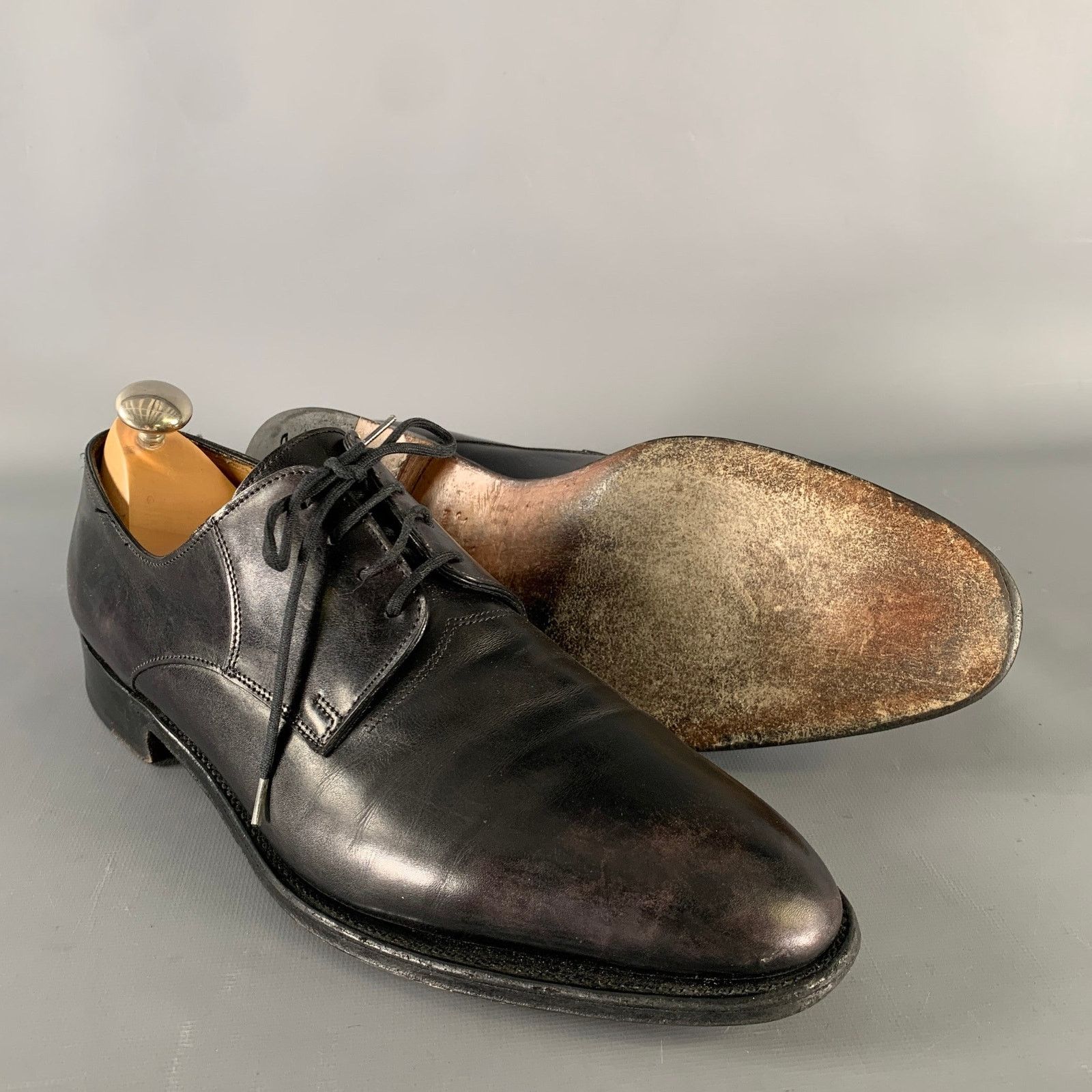 John Lobb JOHN LOBB Size 9 Black Leather Pointed Toe Lace Up Shoes Size US 9 / EU 42 - 5 Thumbnail