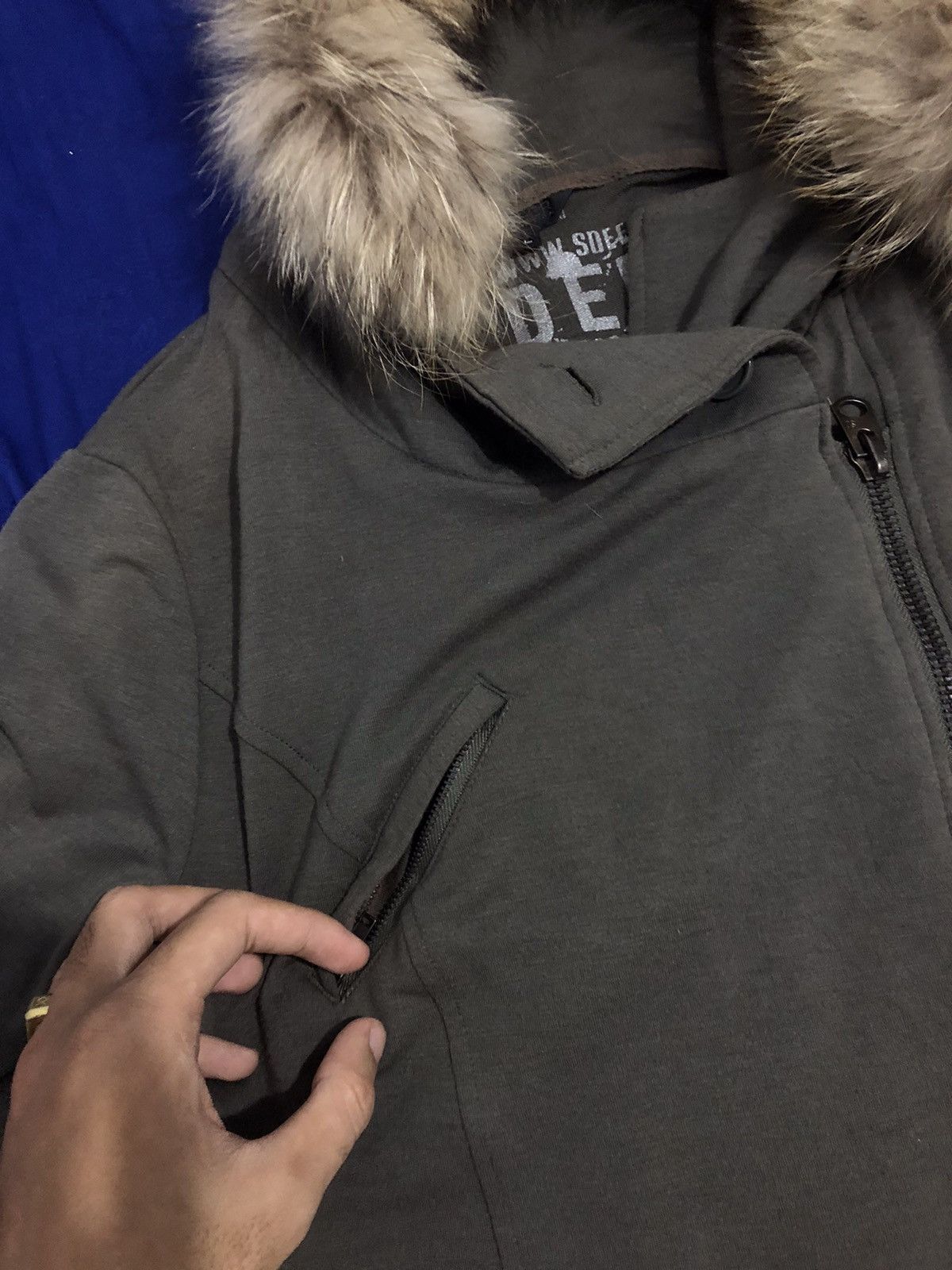 Japanese Brand S.Deer faux fur hoodie le grande bleu style Size L / US 10 / IT 46 - 4 Thumbnail
