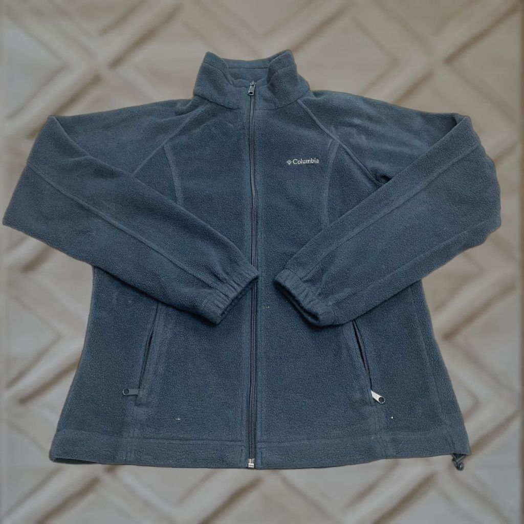 Vintage Columbia Benton Springs Fleece Jacket Womens Medium Blue Full Zip Outdoor Hike Size M / US 6-8 / IT 42-44 - 1 Thumbnail