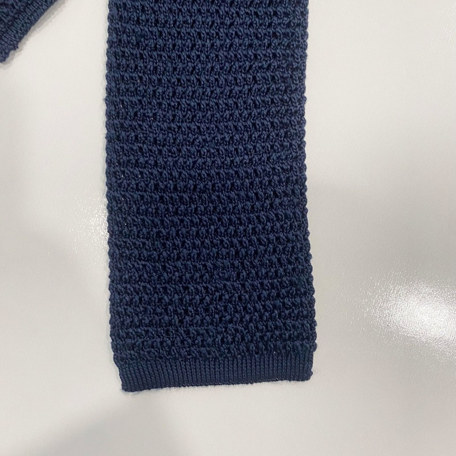 Tom Ford Tom Ford Silk Italian Knitted Square End Tie Size ONE SIZE - 6 Thumbnail