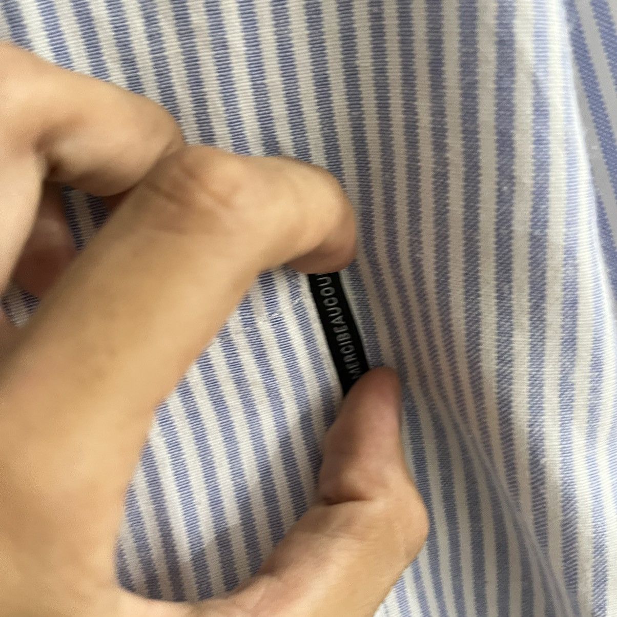 Issey Miyake Mercibeaucop - Striped Boxy Fit Ls Button Up Size US L / EU 52-54 / 3 - 5 Thumbnail