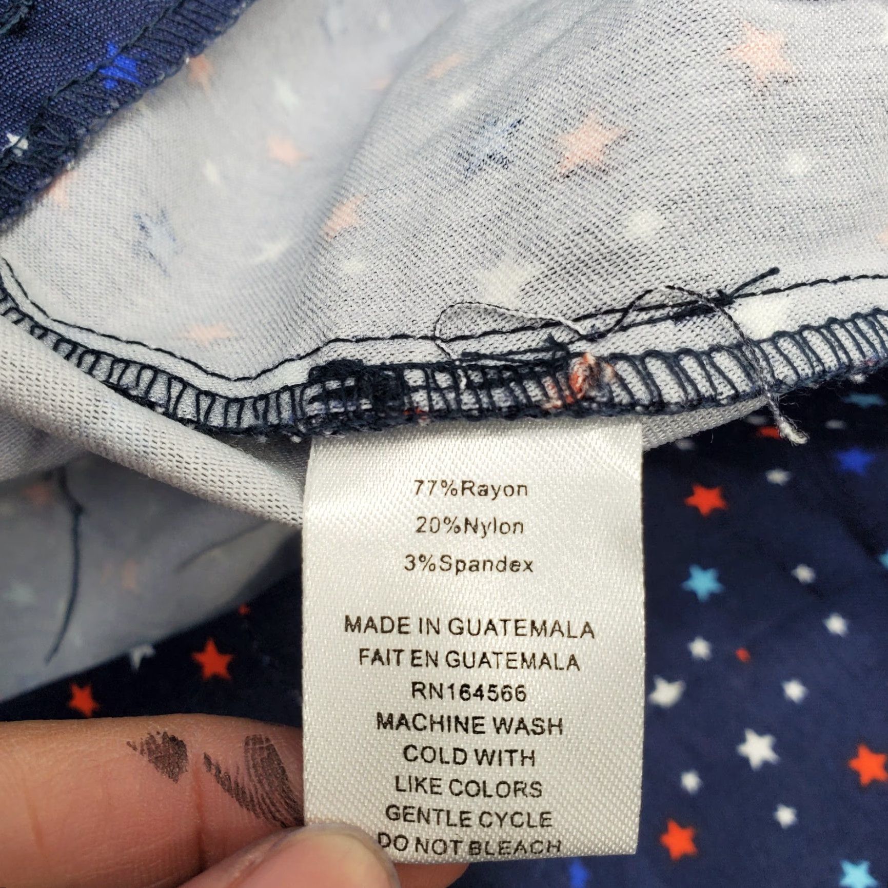 Vintage Kate Park Capri Pants Women's M Multi Stars Print Stretch Straight Leg Pull-On Size 32" / US 10 / IT 46 - 8 Thumbnail