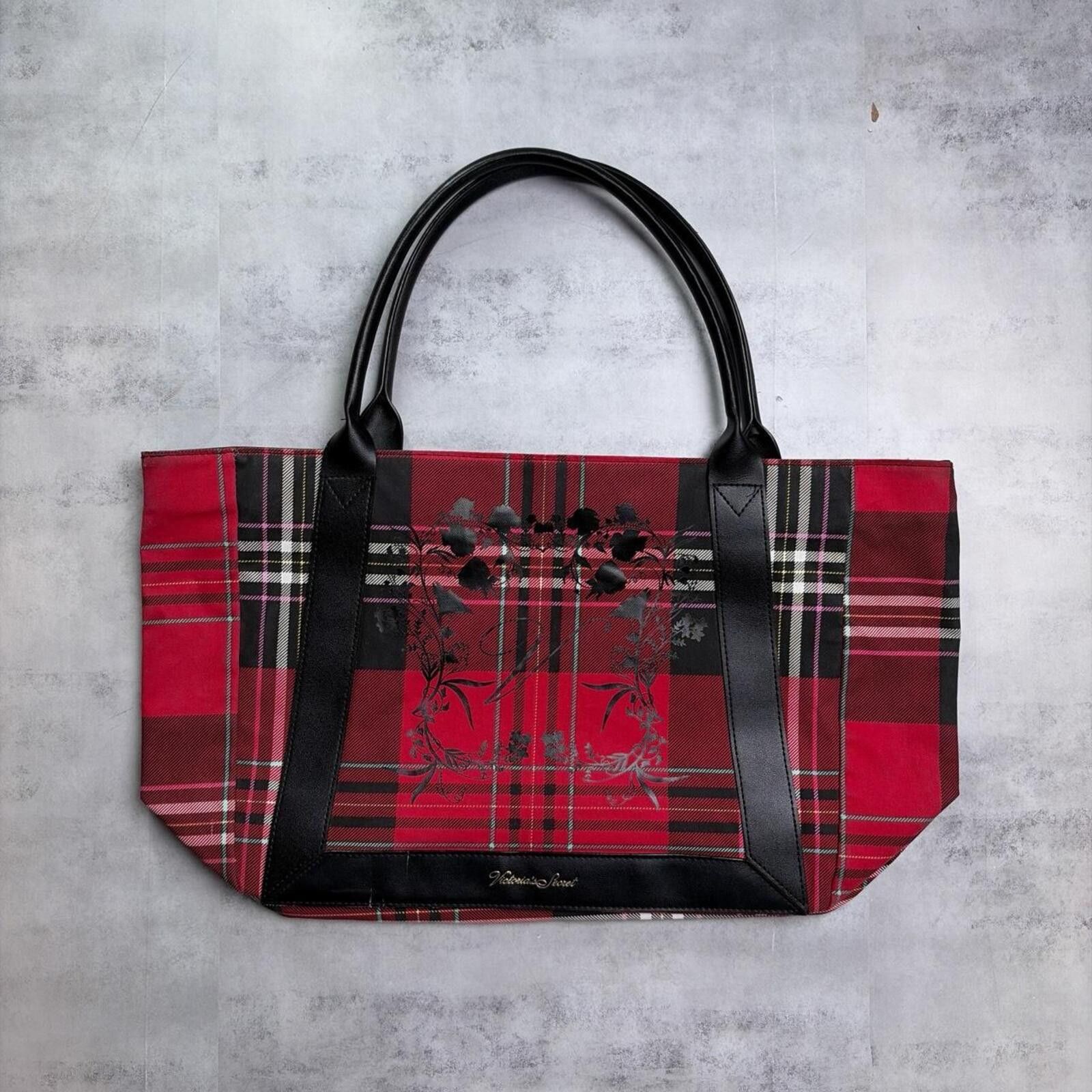 Other Y2K Red Victoria’s Secret Grunge Plaid Tote Bag Size ONE SIZE - 1 Thumbnail