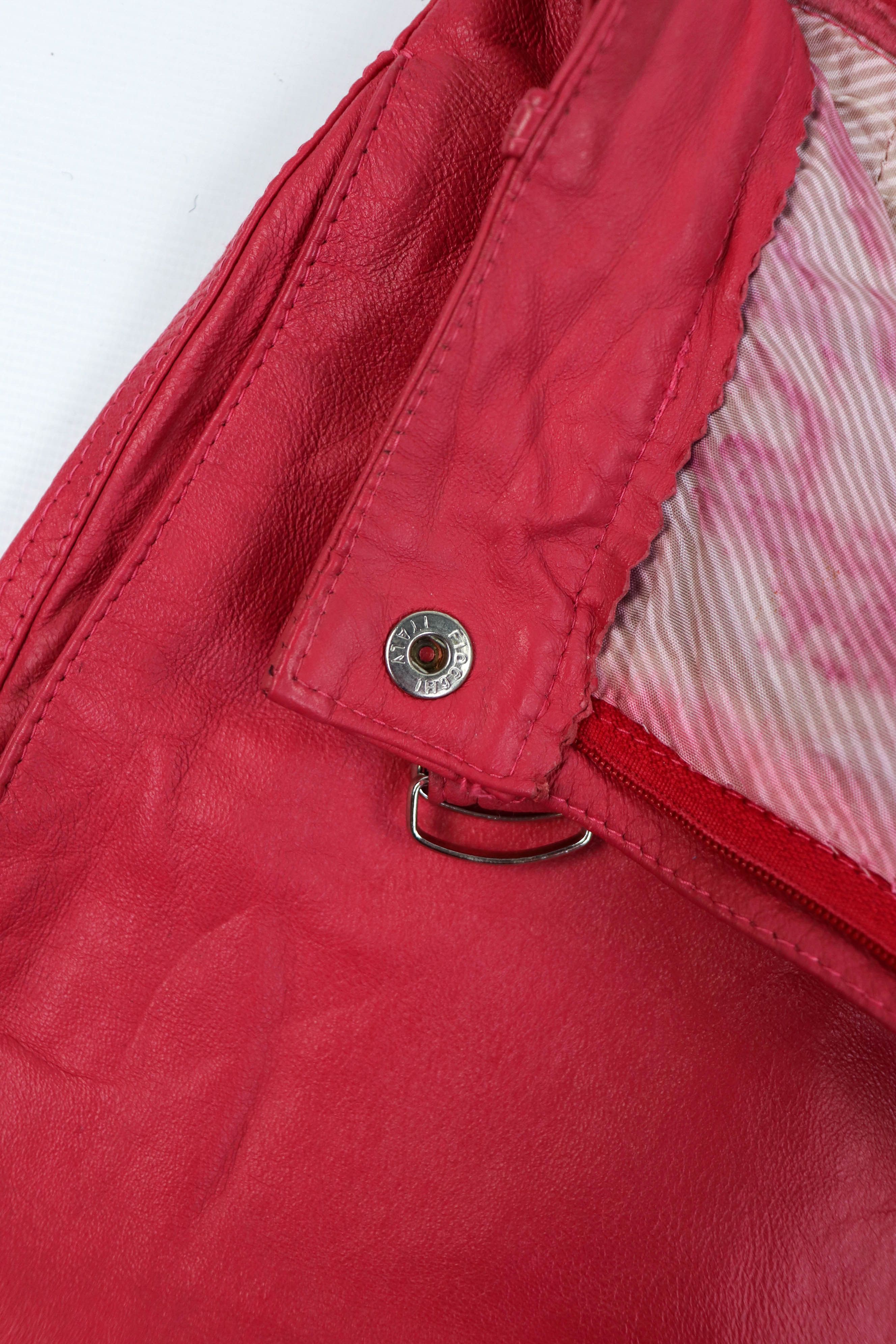 Vintage 80-90s Vintage Pink Soft Leather 2in1 Transform Pants Size 28" / US 6 / IT 42 - 18 Thumbnail