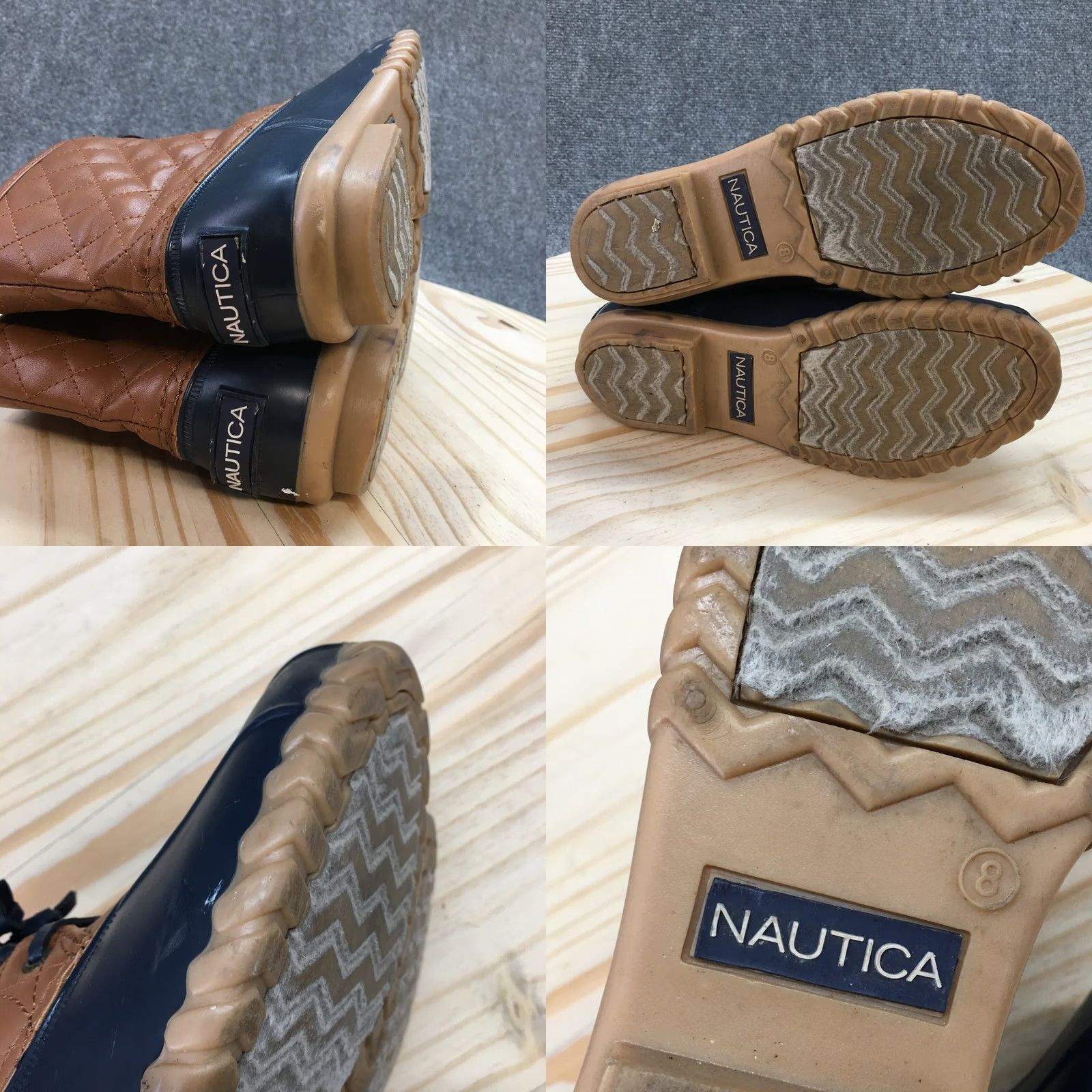 Nautica Nautica Duck Boots Womens 8 Dorsay Lace Up Ankle Top Brown Faux Leather Boot Mens? Size M / US 6-8 / IT 42-44 - 10 Thumbnail