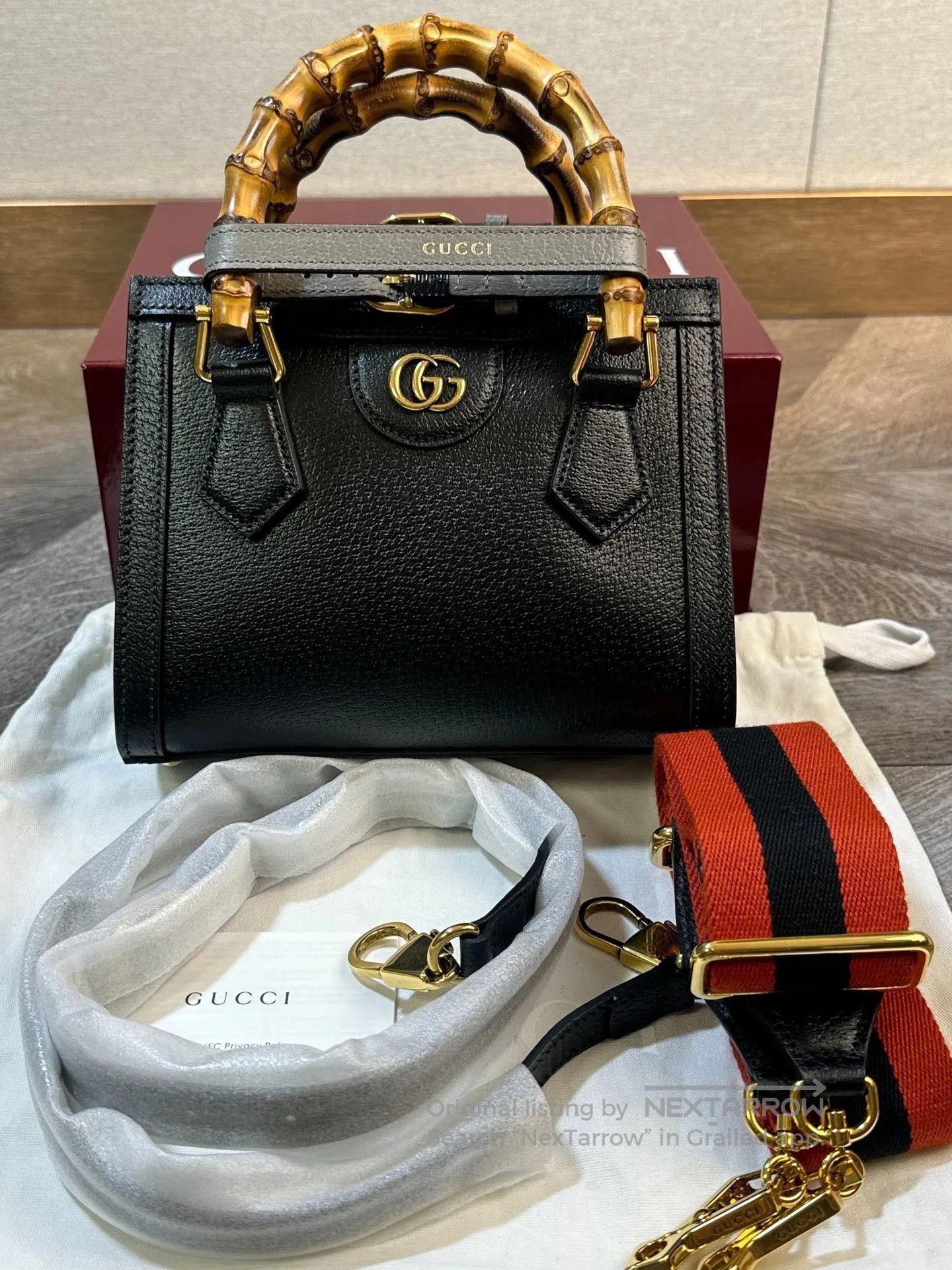 Gucci Gucci Diana Mini Bamboo Tote Bag. Size ONE SIZE - 5 Thumbnail