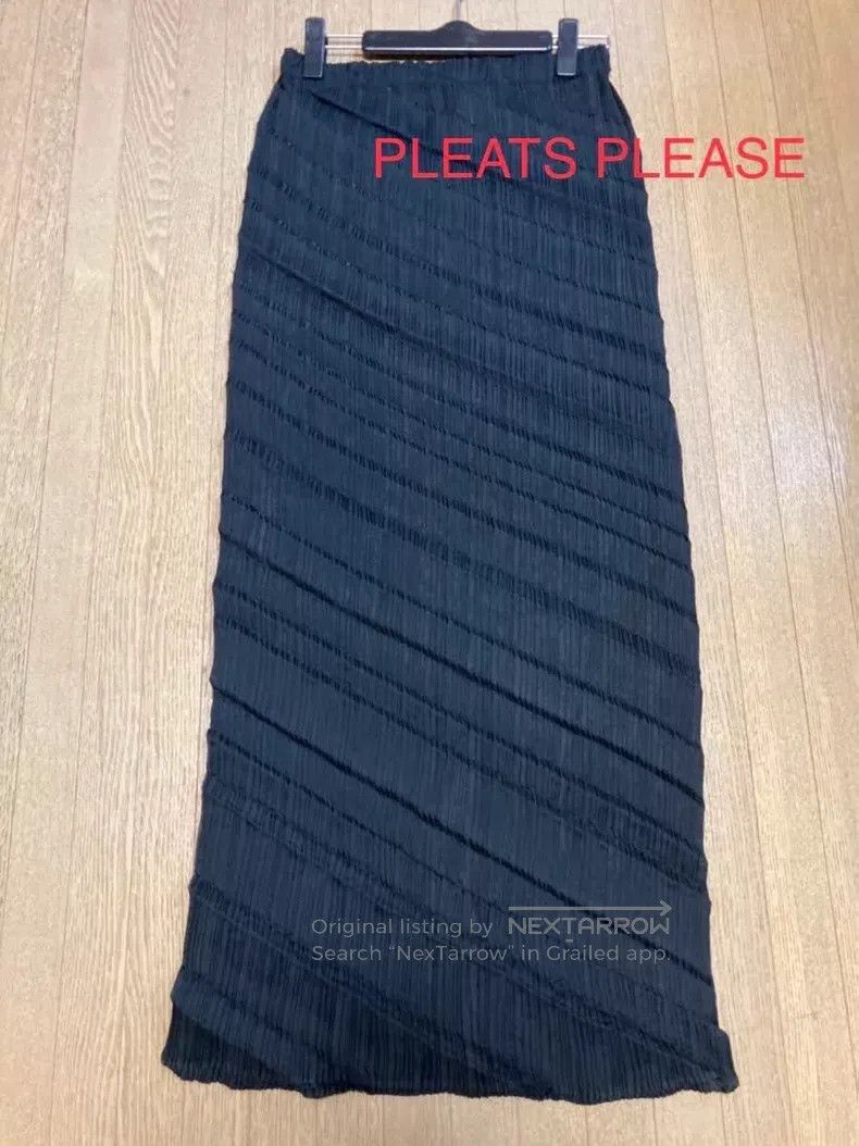 Issey Miyake Issey Miyake SIZE:3 Blue Midi Skirt Size 42" / US 20 - 1 Thumbnail