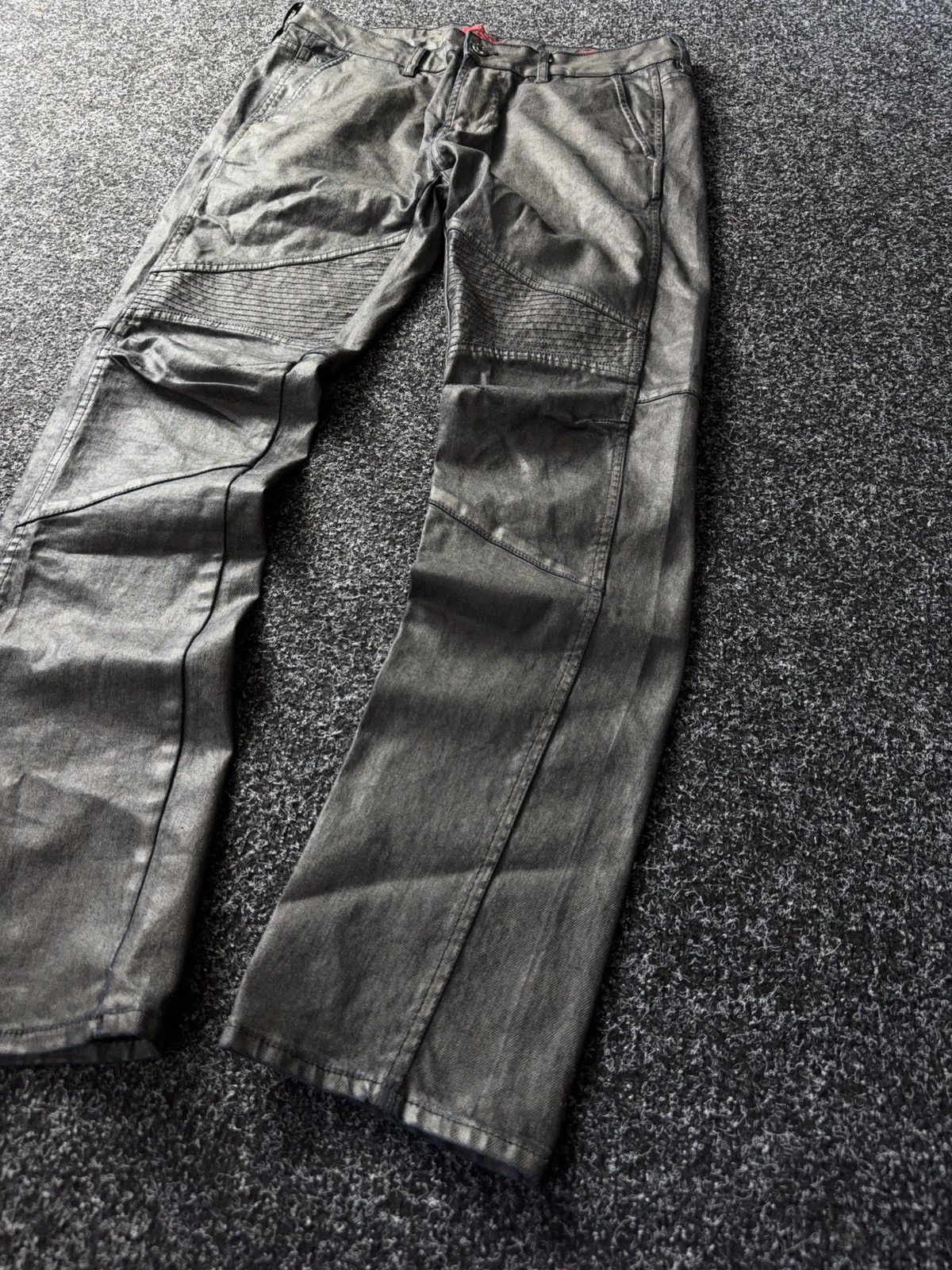 Guess Avant Garde Guess Y2K Opium Emo Punk Rock Waxed style pants Size US 34 / EU 50 - 3 Thumbnail