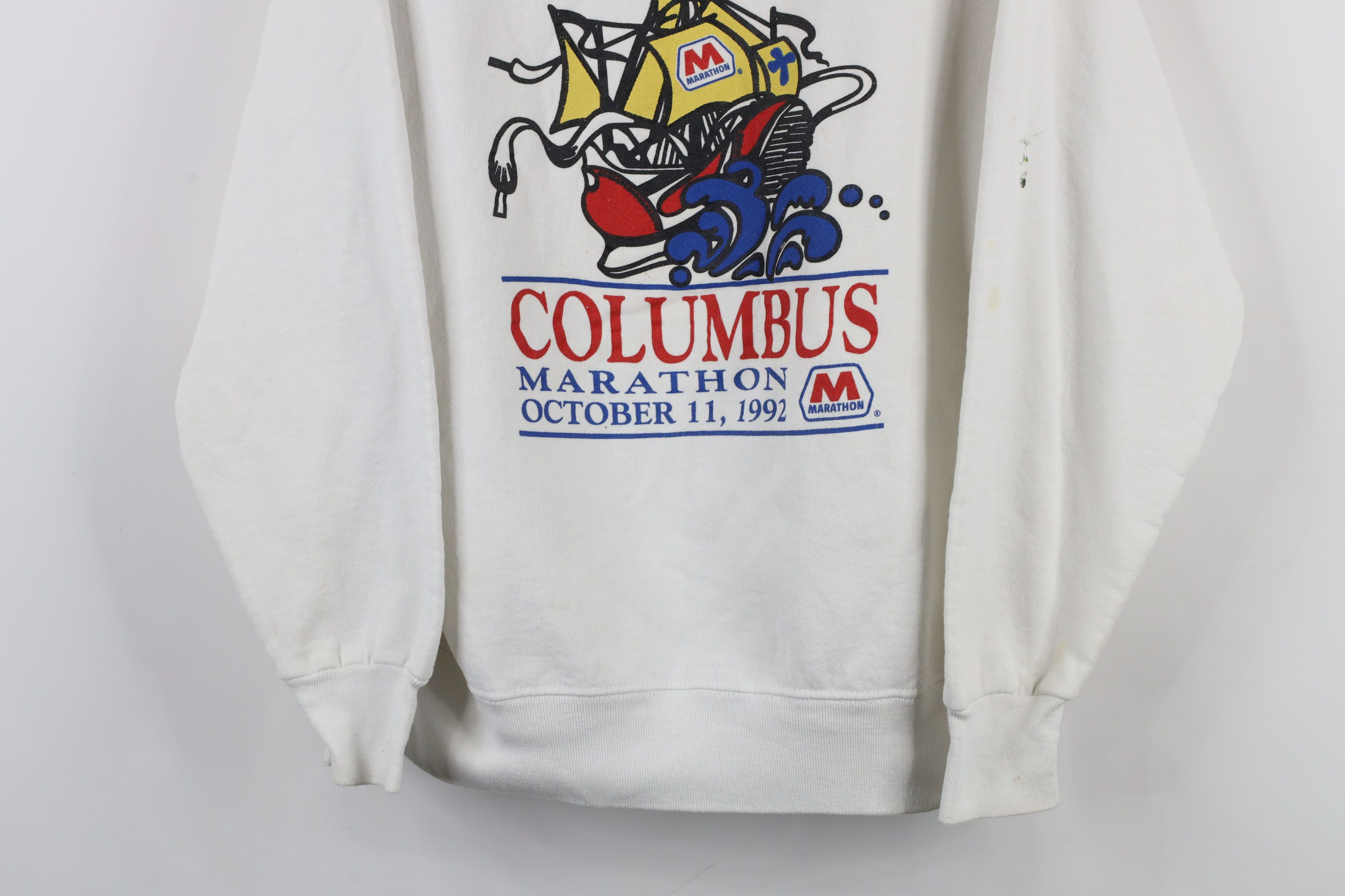 Vintage Vintage 90s 1992 Columbus Marathon Crewneck Sweatshirt USA Size US M / EU 48-50 / 2 - 3 Thumbnail